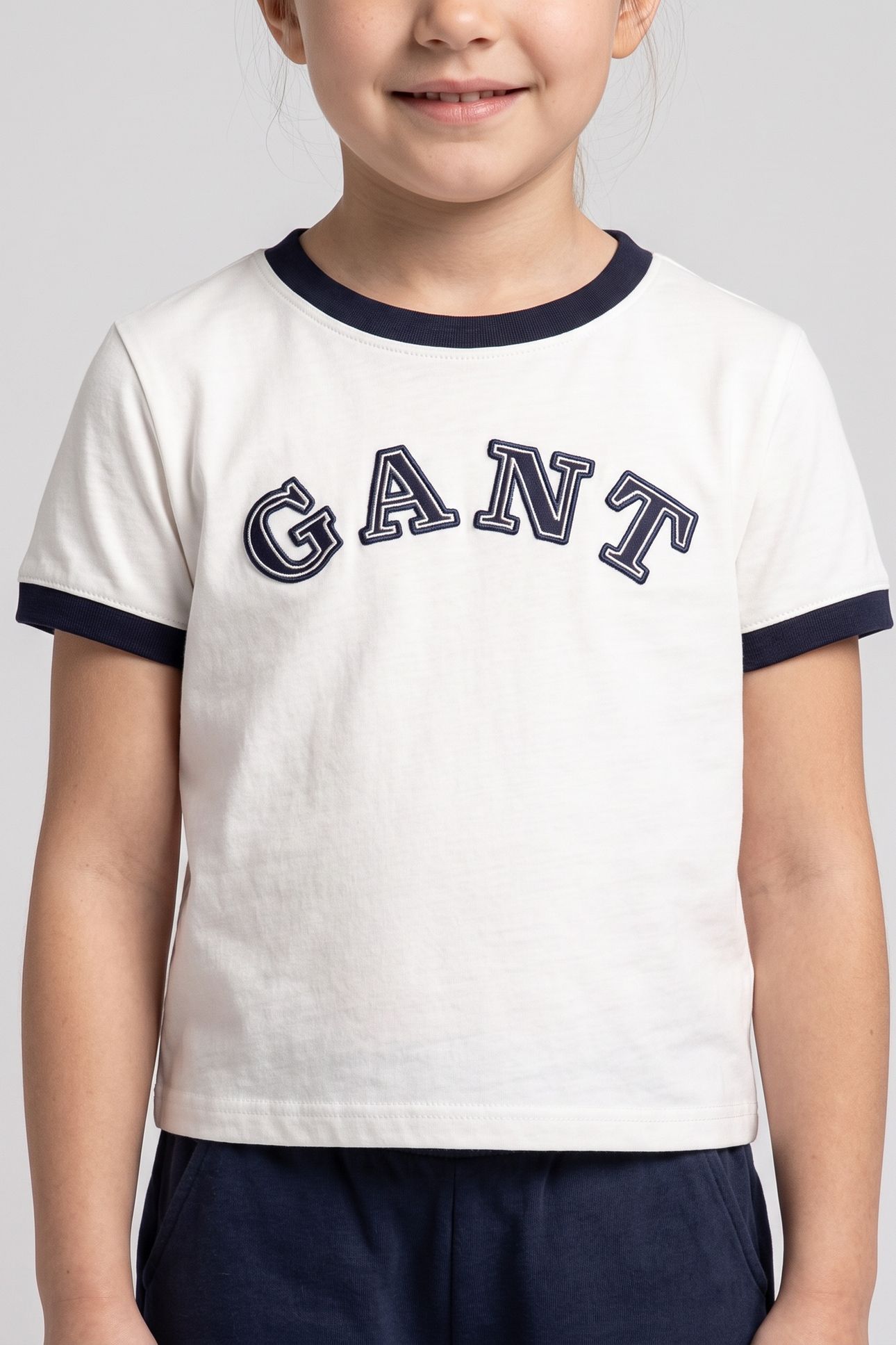 TEEN GIRLS COLLEGIATE BOXY TEE WHITE 1