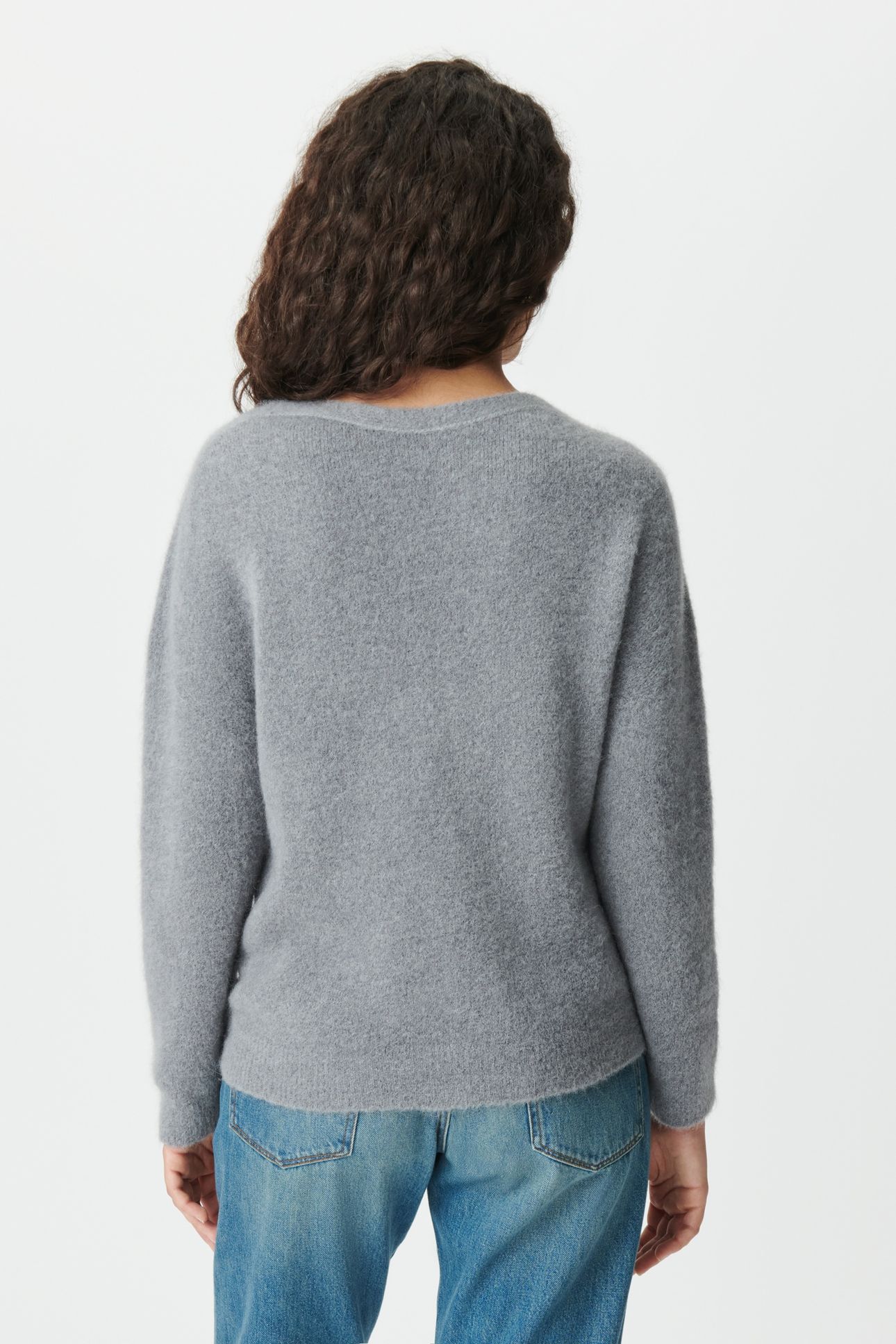 GREY KNIT BACK/FRONT REVERSIBLE CARDIGAN 2
