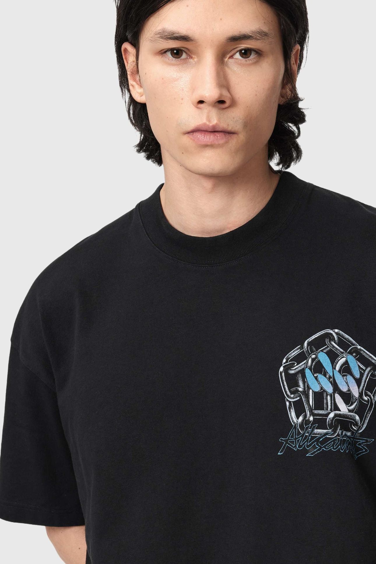 AFFIX SS CREW WASHED BLACK 2