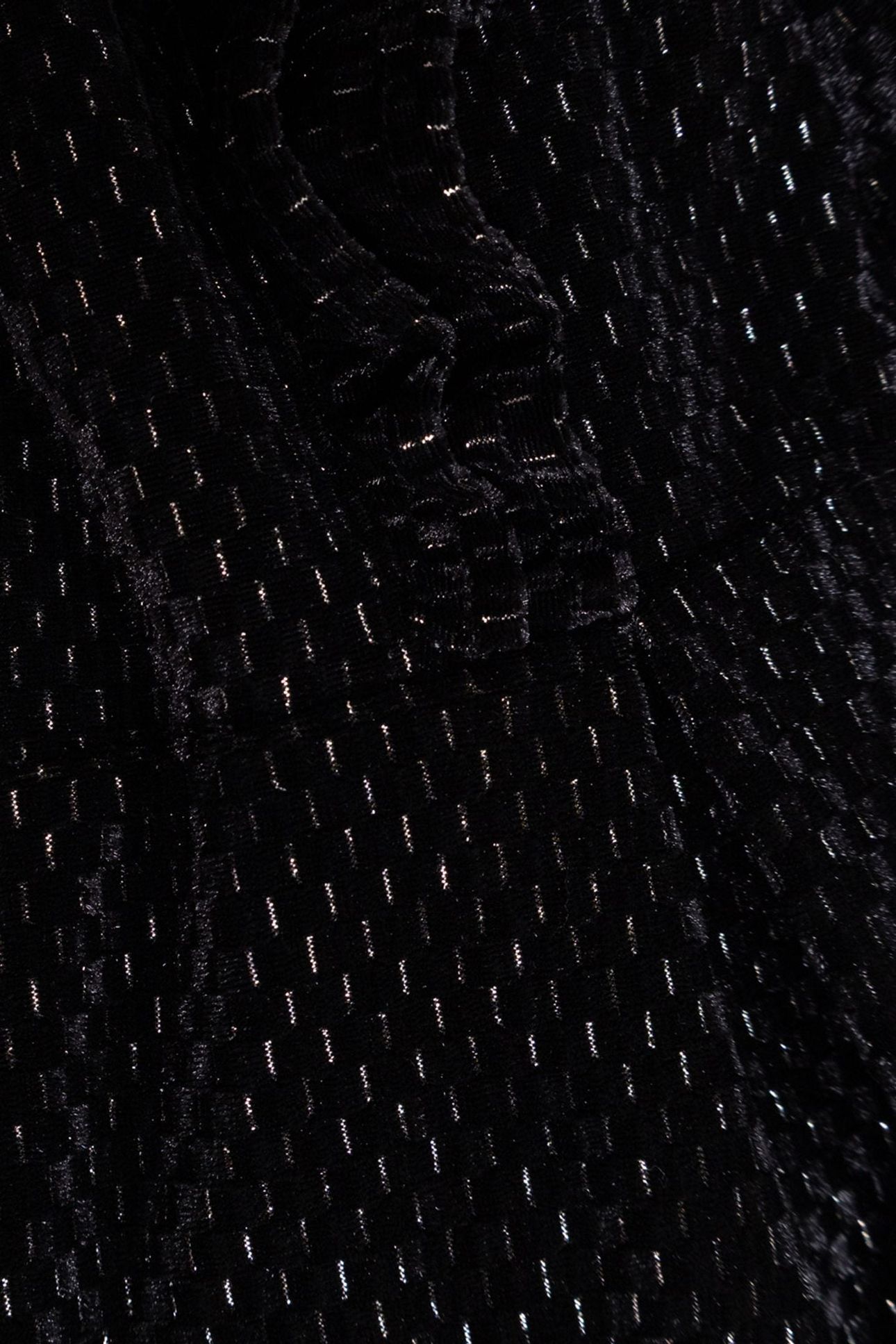 GIRL'S BLACK VELVET DRESS WITH RUFFLE DETAIL 7