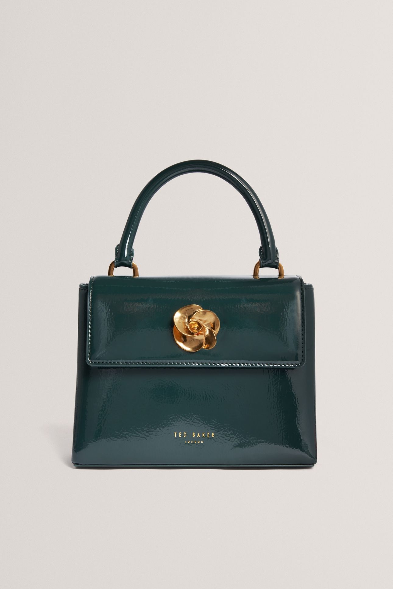 ROSE DETAIL MINI CRINKLE BAG GREEN 1