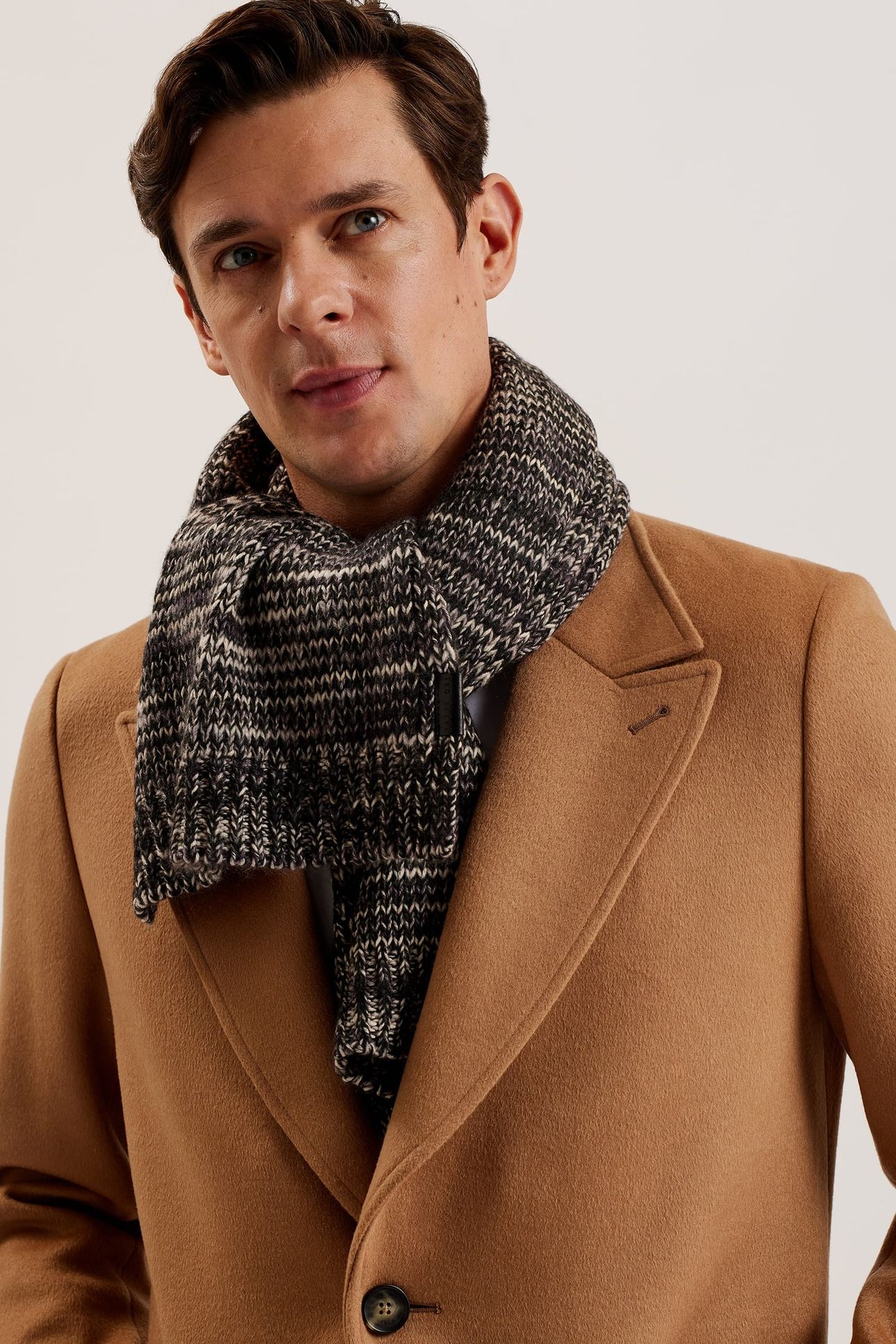 PERCIIS KNITTED SCARF GREY 1