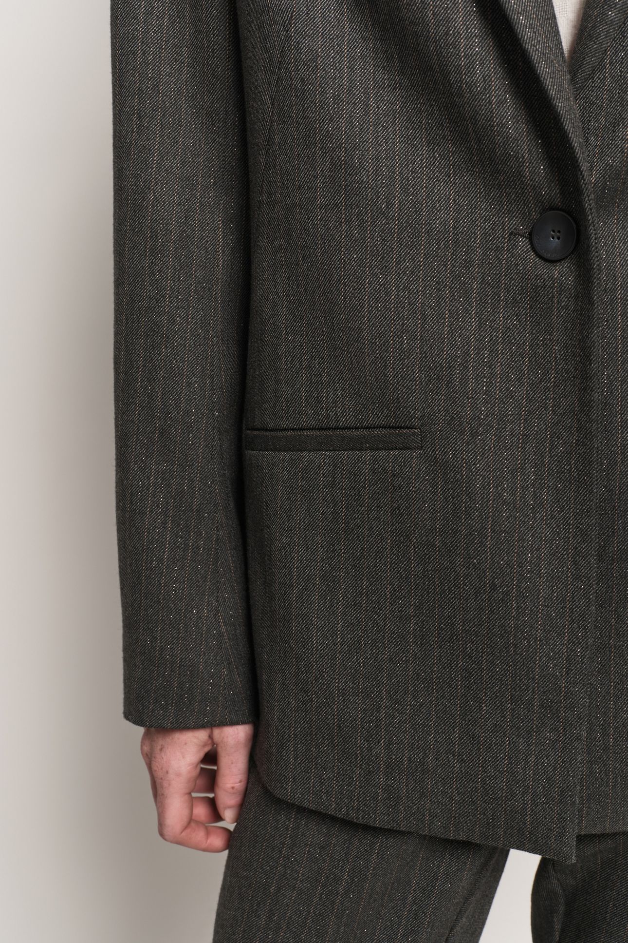 VANITY - GREY SUIT JACKET WITH LUREX STRIPES 7