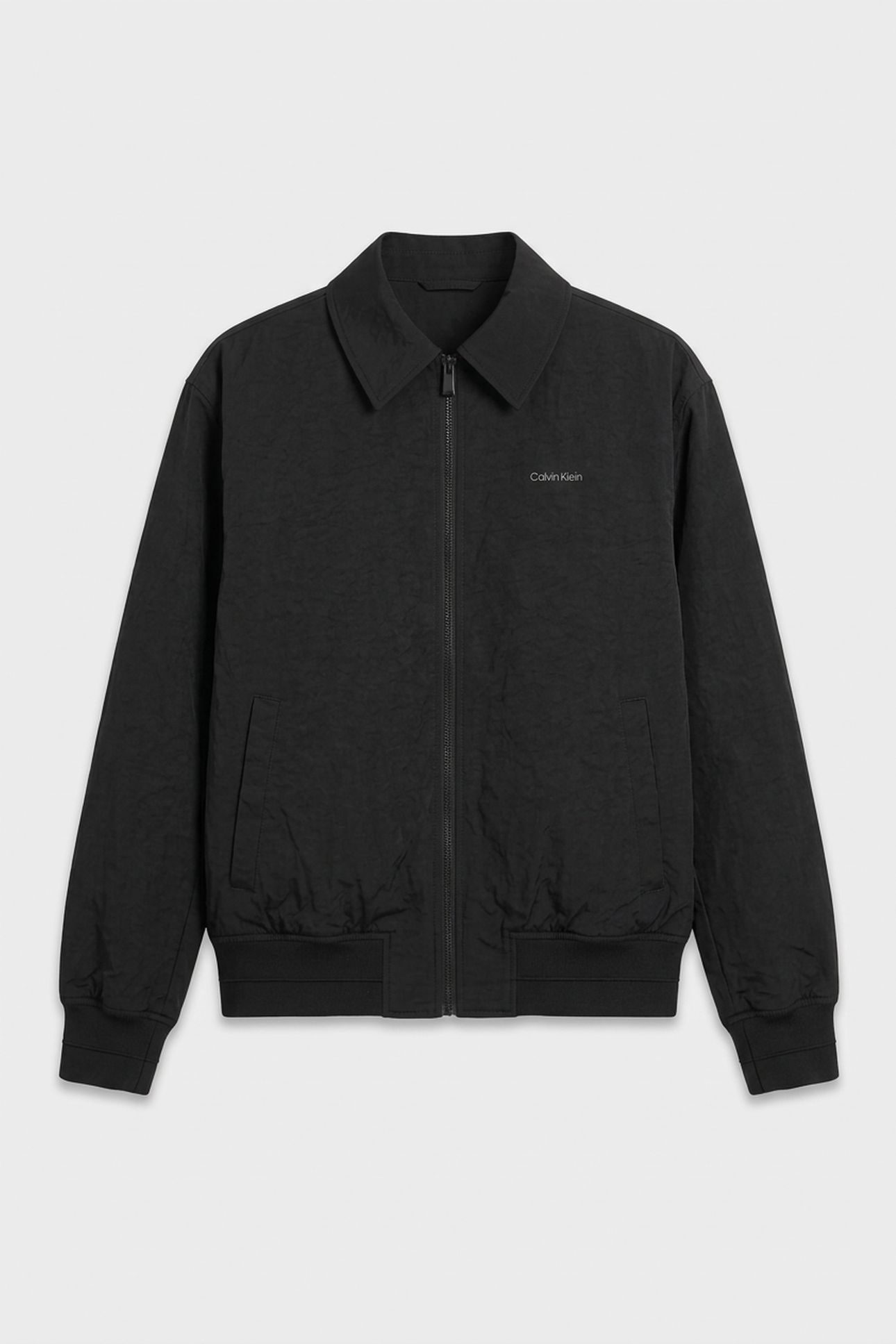 LS NYLON COLLARED JACKET BLACK 3