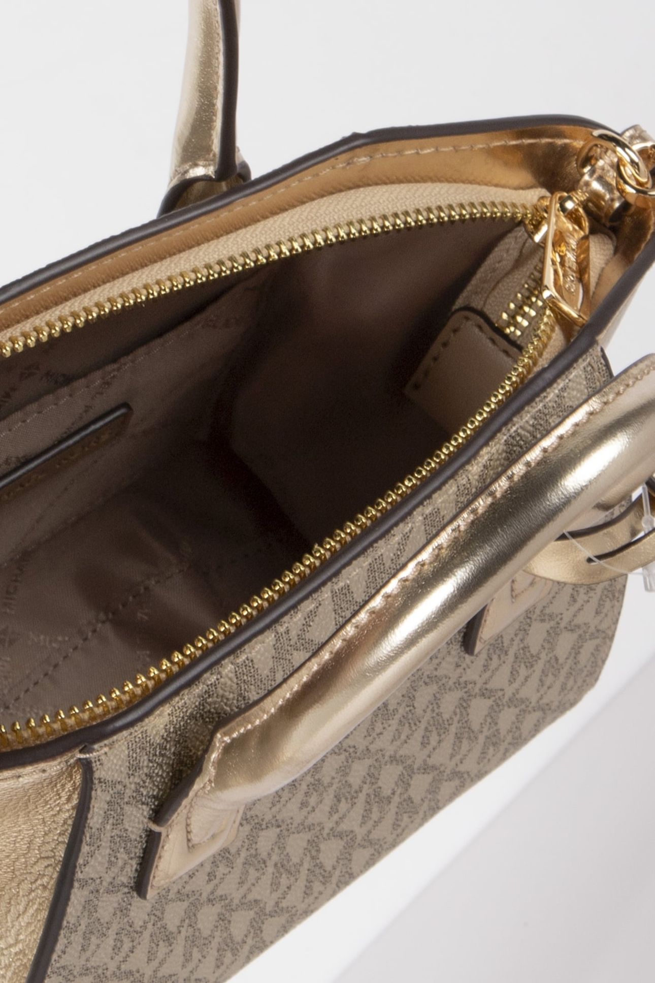 EXTRA SMALL SATCHEL CROSSBODY PALE GOLD 5