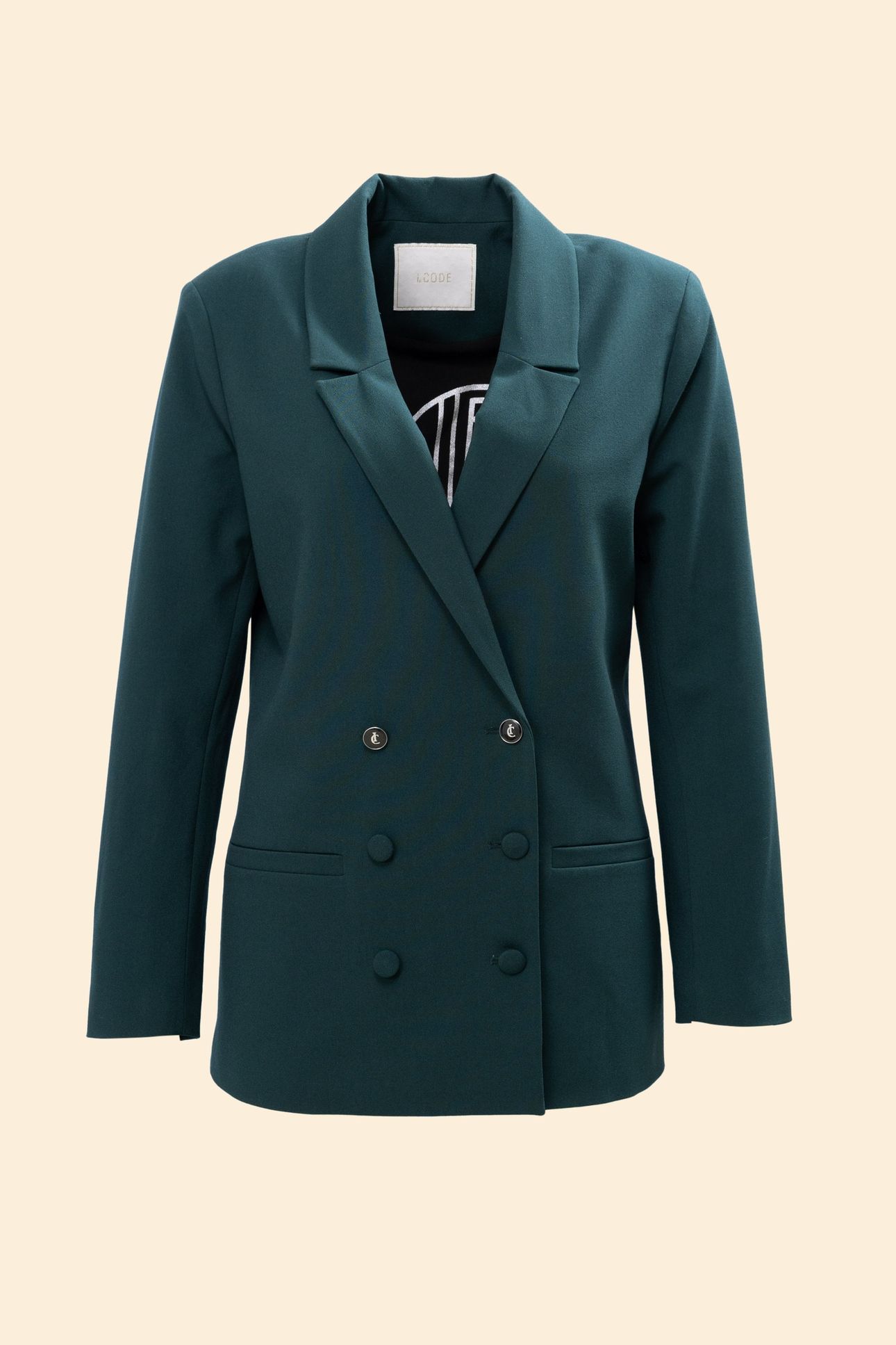 GREEN DOUBLE-BREASTED SUIT JACKET EMMA 4