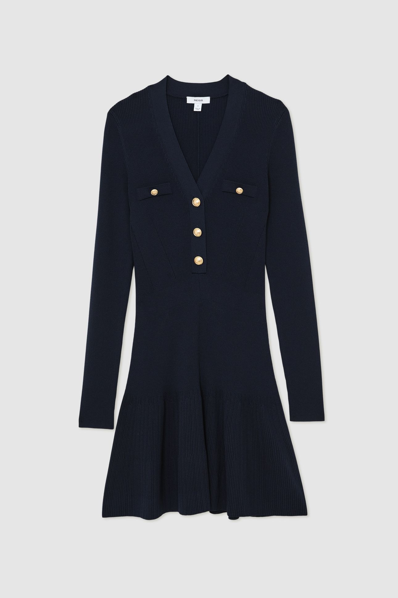KNITTED MINI DRESS NAVY 5