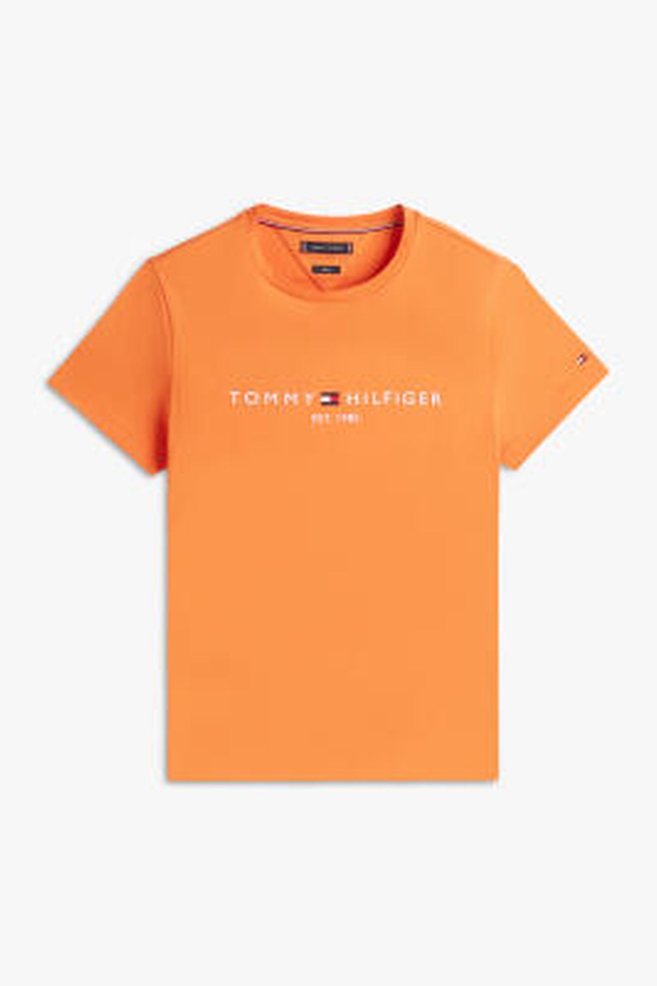 TOMMY LOGO TEE BRILLIANT ORANGE 3