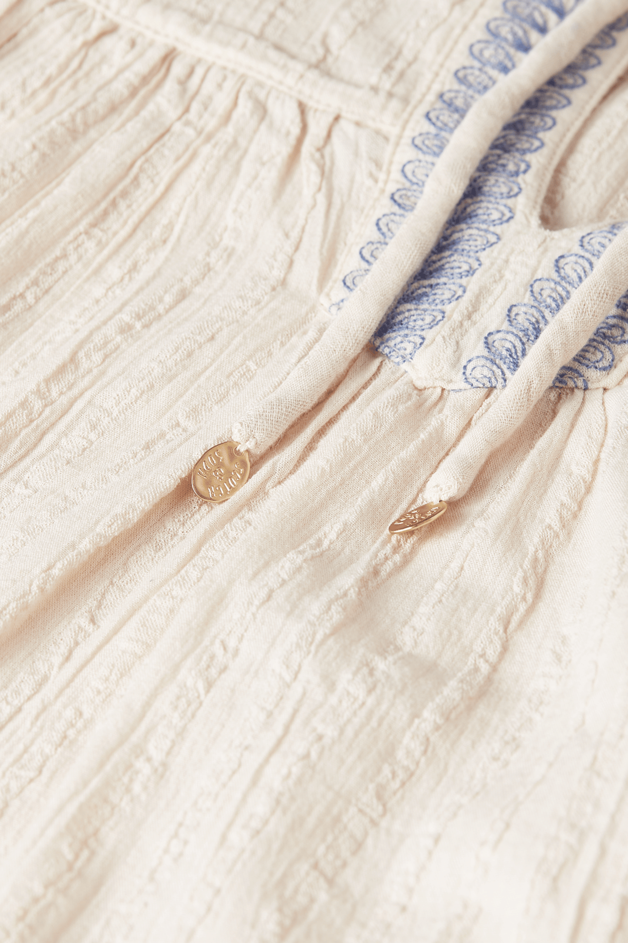 COTTON CREPE BLOUSE WITH EMBROIDERED DETAILS FOG 7