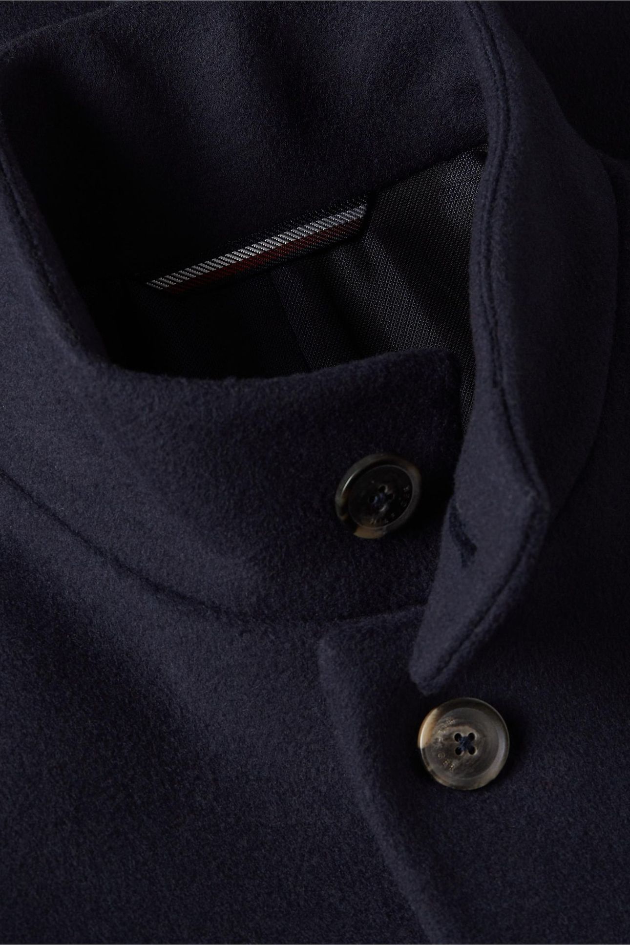 NY WOOL STAND COLLAR NAVY BLUE 8