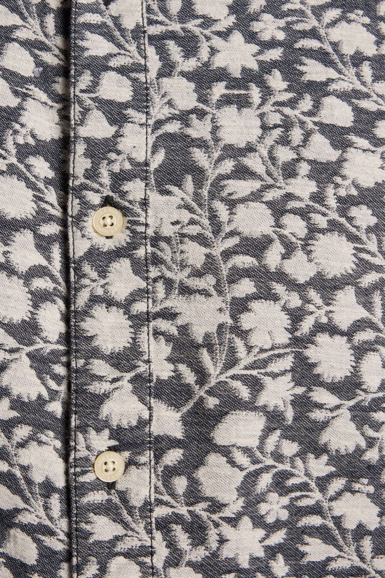 FLORAL JACQUARD SHIRT JET BLACK/WHITE 6