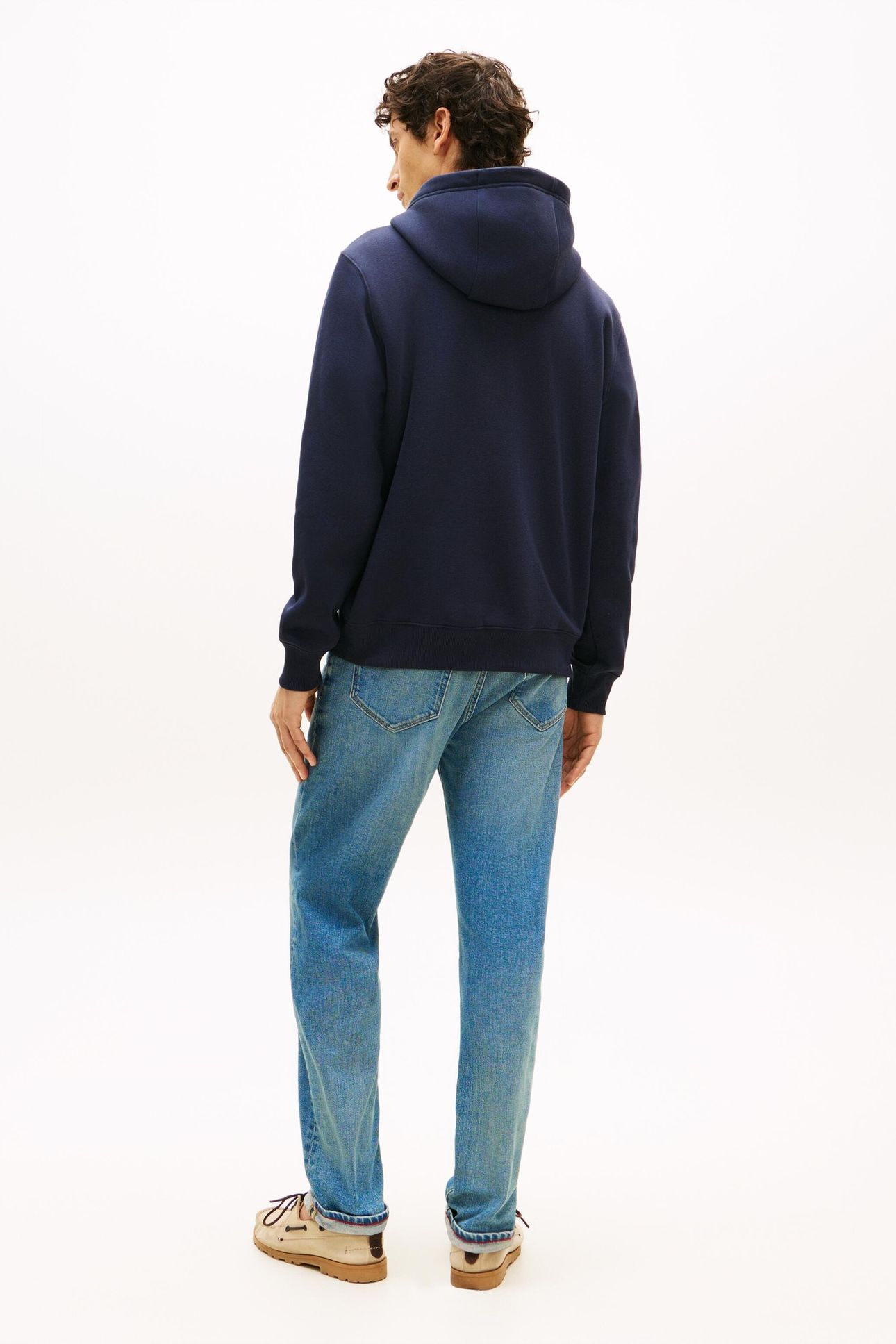 TOMMY EMBRO FLAG HOODIE NAVY BLUE 1