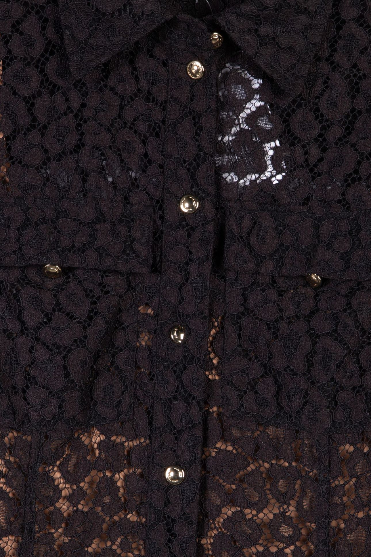 ANIMAL LACE SHIRT DRESS BLACK 4
