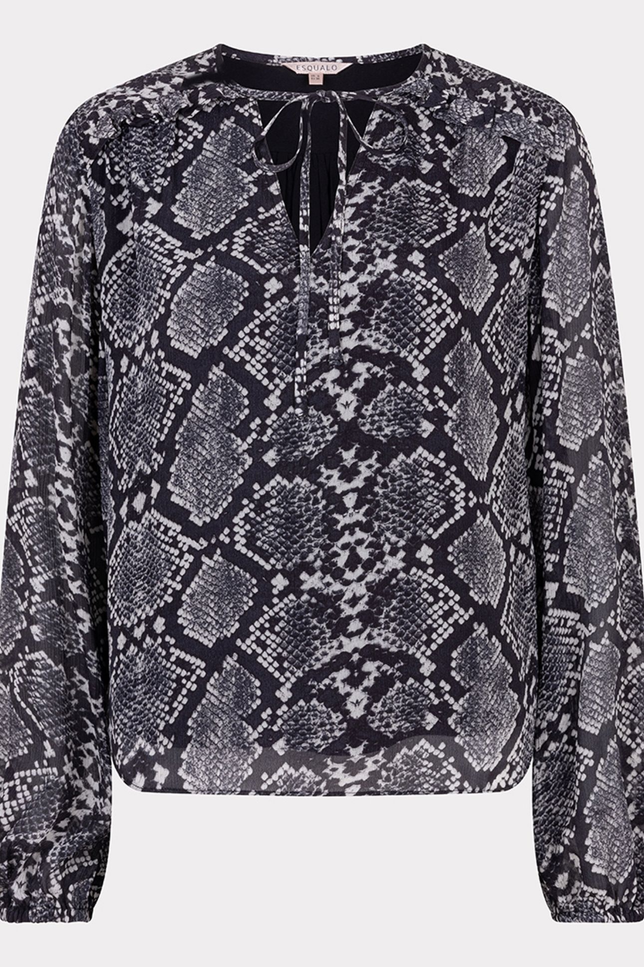 BLOUSE GATHERING CITY SNAKE PRINT 4