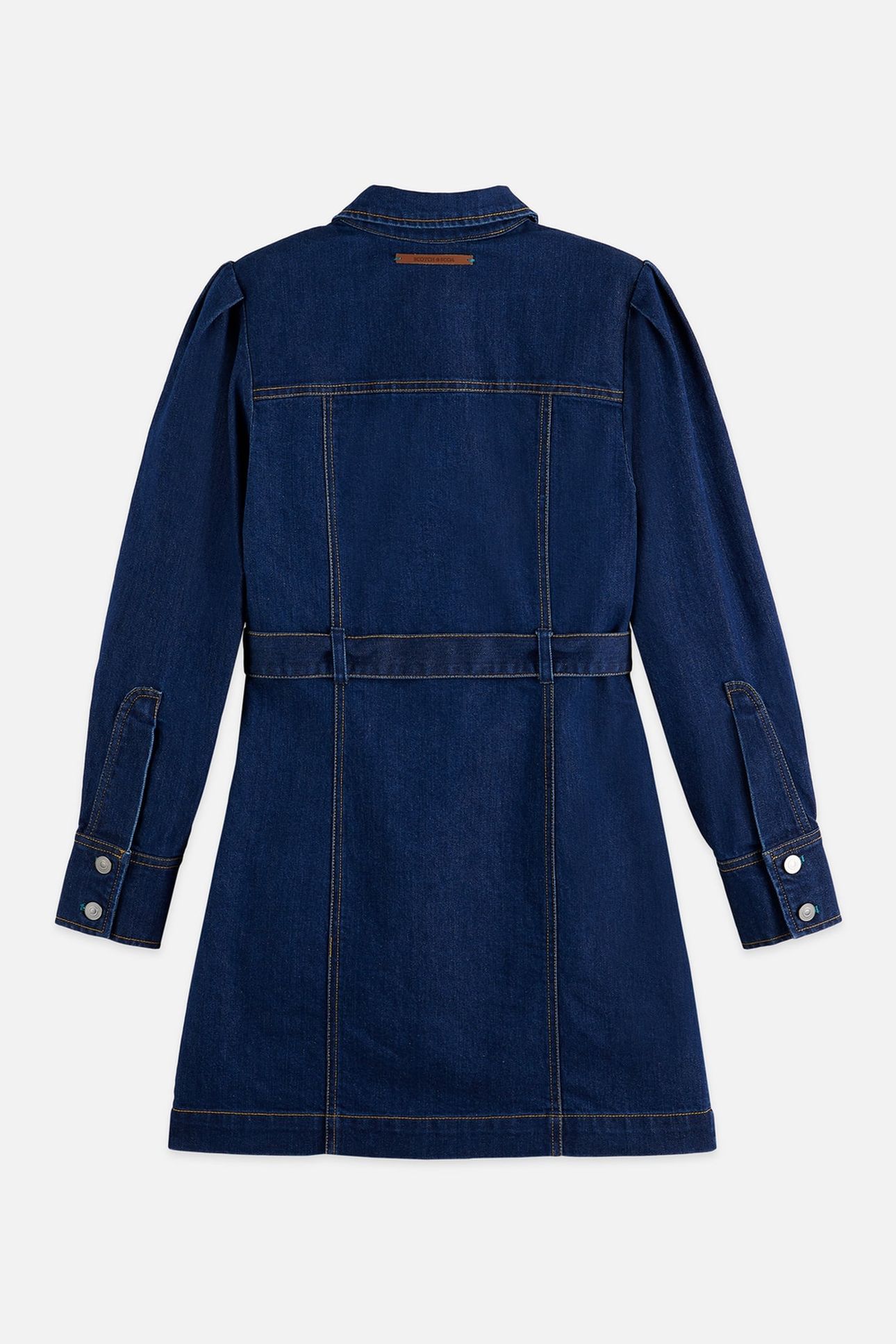 FITTED DENIM WESTERN MINI DRESS TOP NOTCH 2