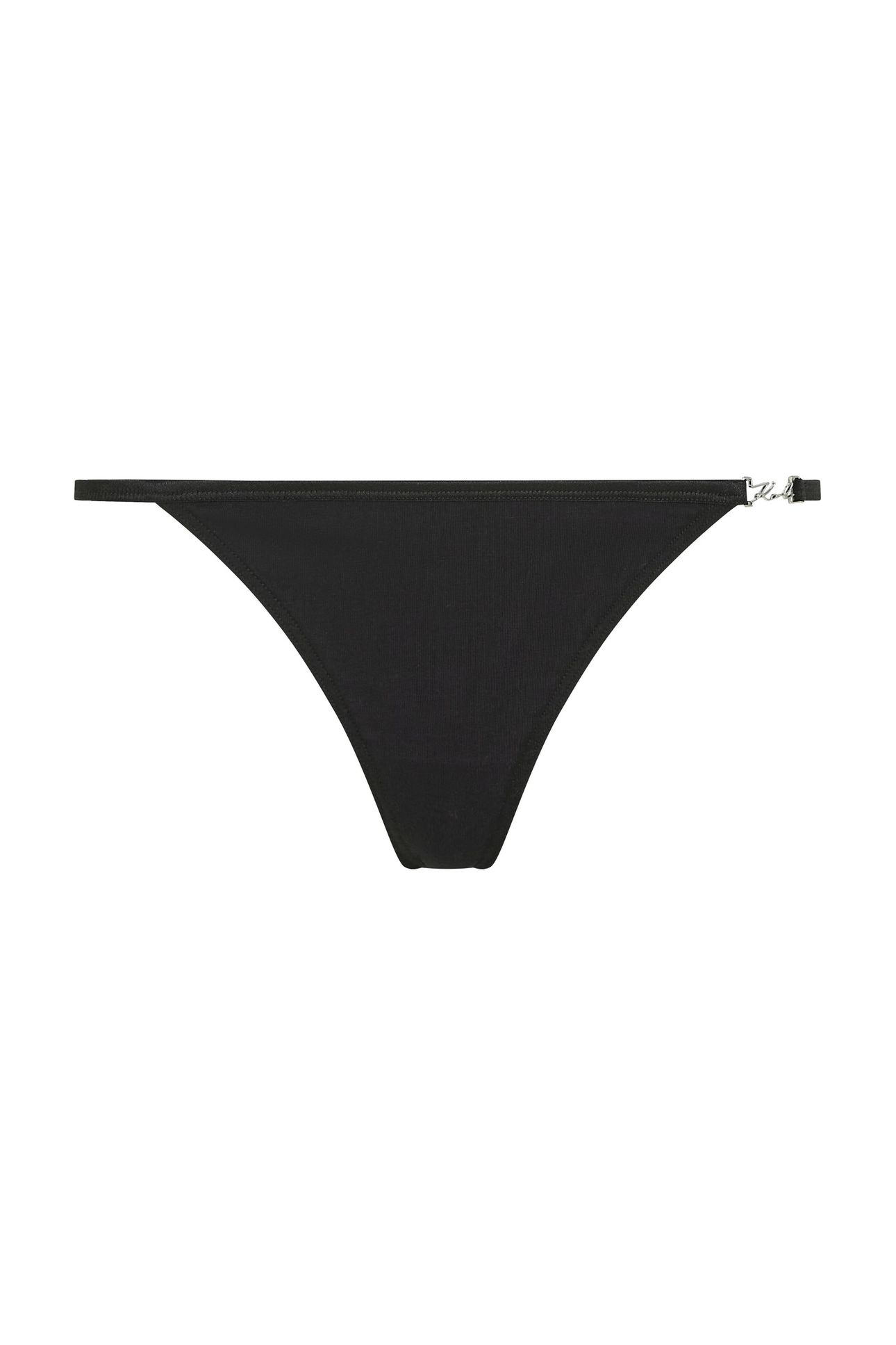 SIGNATURE HIGH LEG THONG BLACK 4