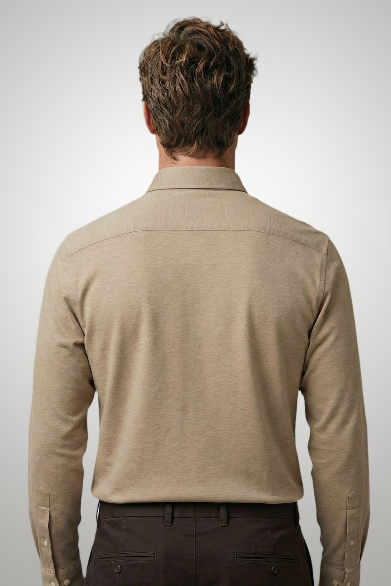 STRETCH PIQUE SHIRT SAND 3