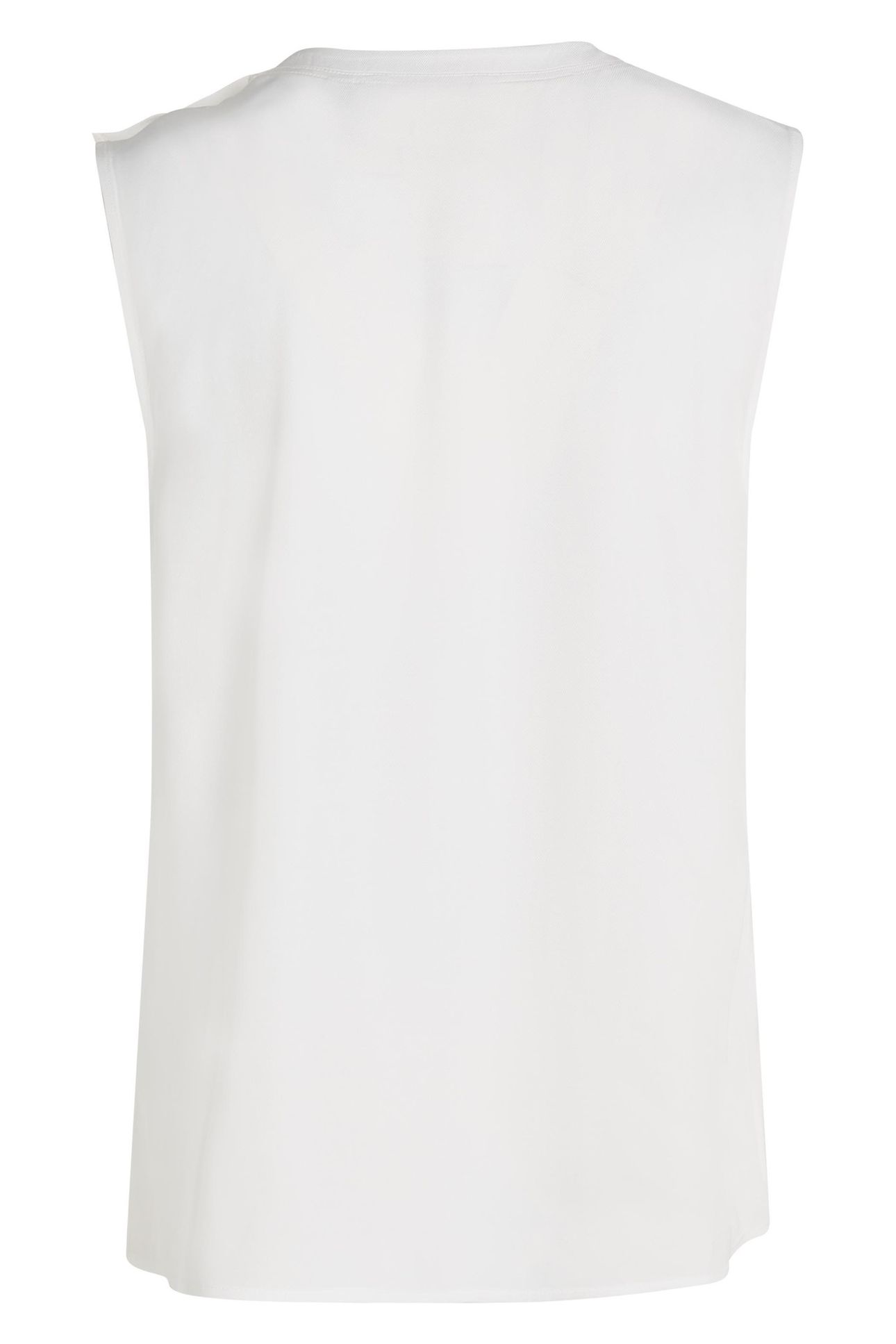 GOLD BUTTON SLEEVE TOP ECRU 2