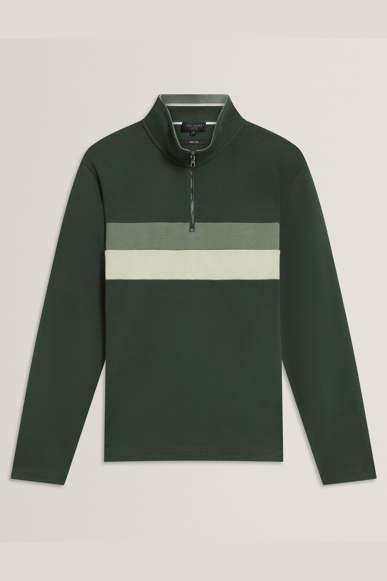 LS REGULAR FIT HALF ZIP GREEN 3