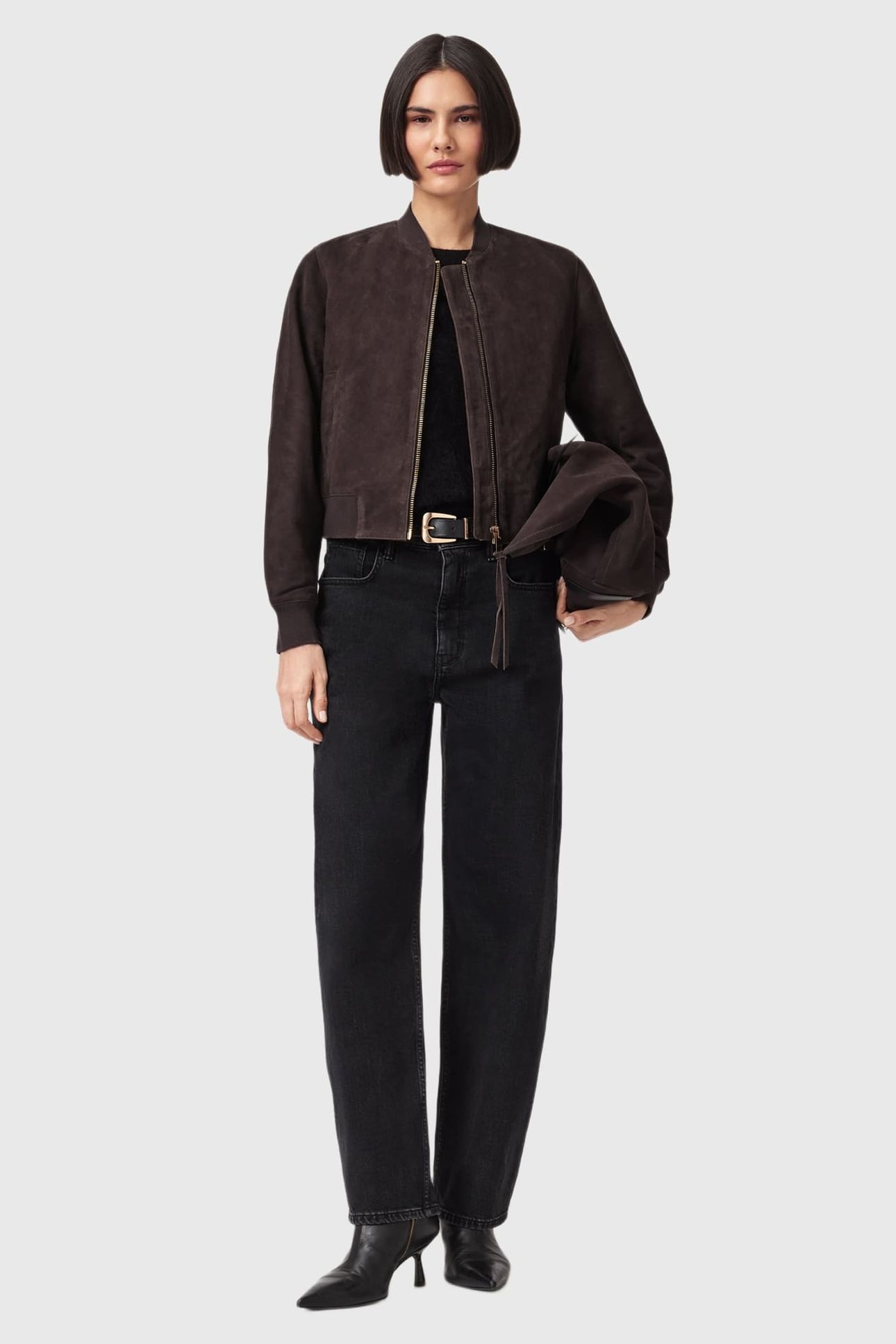 ORTEN SUEDE BOMBER BITTER BROWN 5