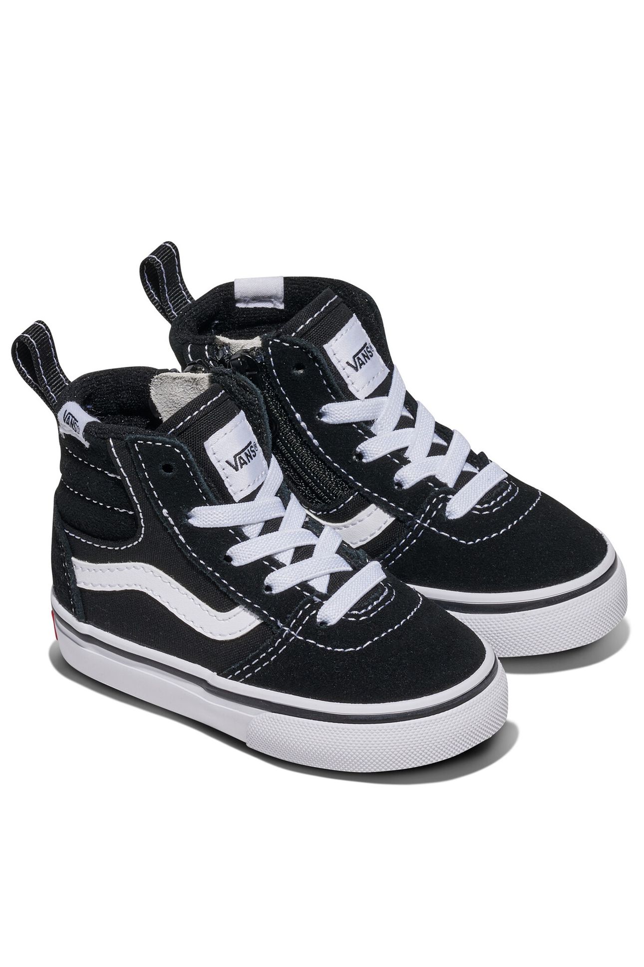 TODDLER ASHWOOD HI DECON SIDE ZIP SUEDE/CANVAS BLACK/WHITE 3