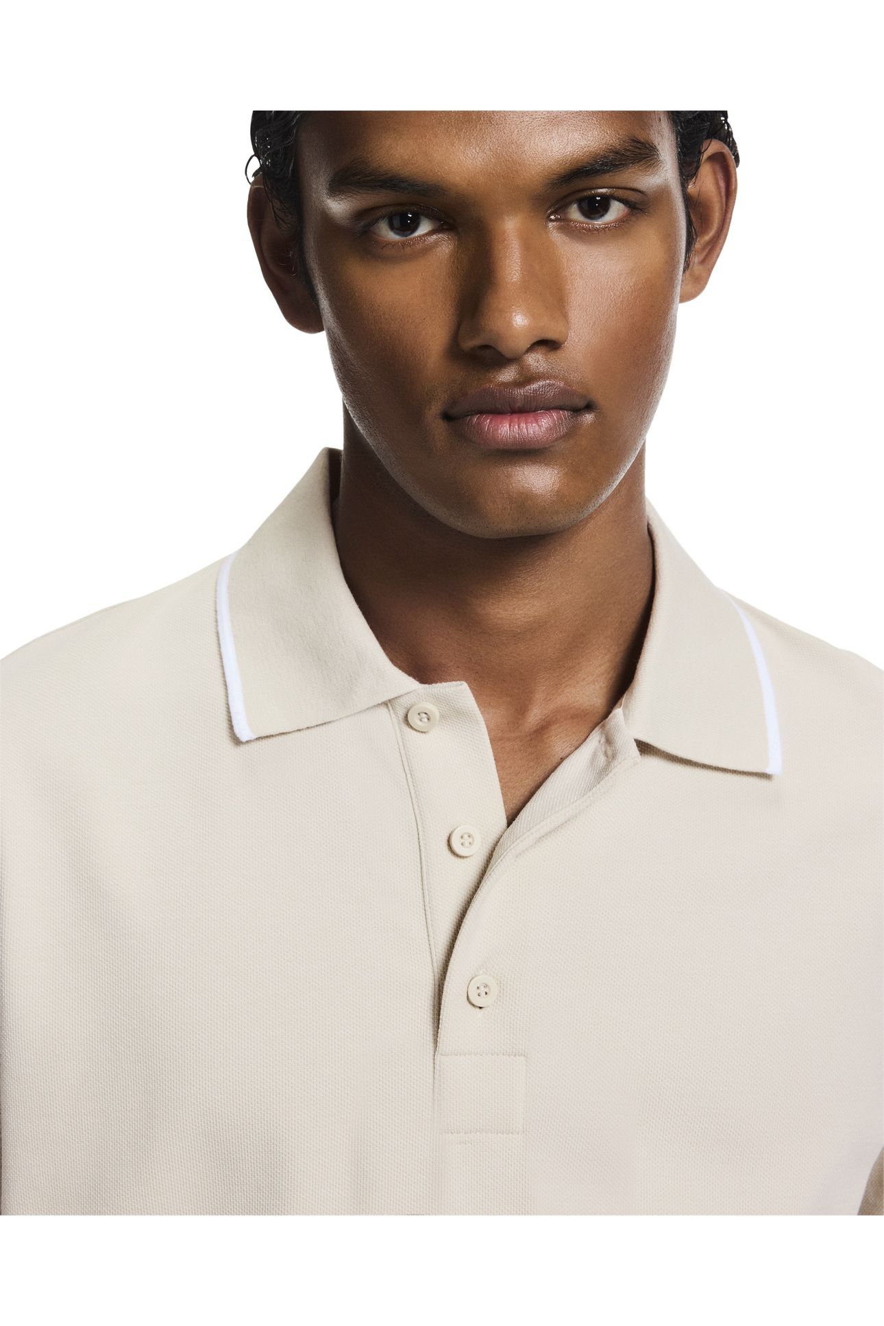 COURTSIDE POLO 1 SAND | WHITE 10