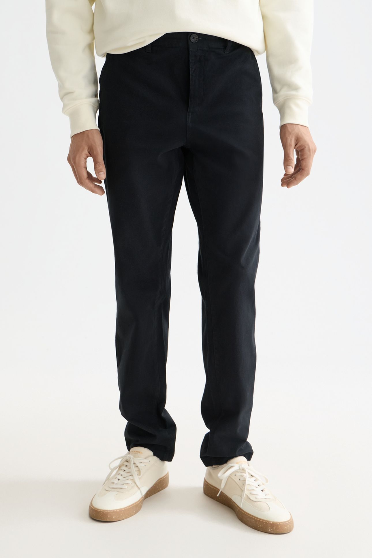 STUART COTTON-BLEND TWILL CHINO BLACK 1