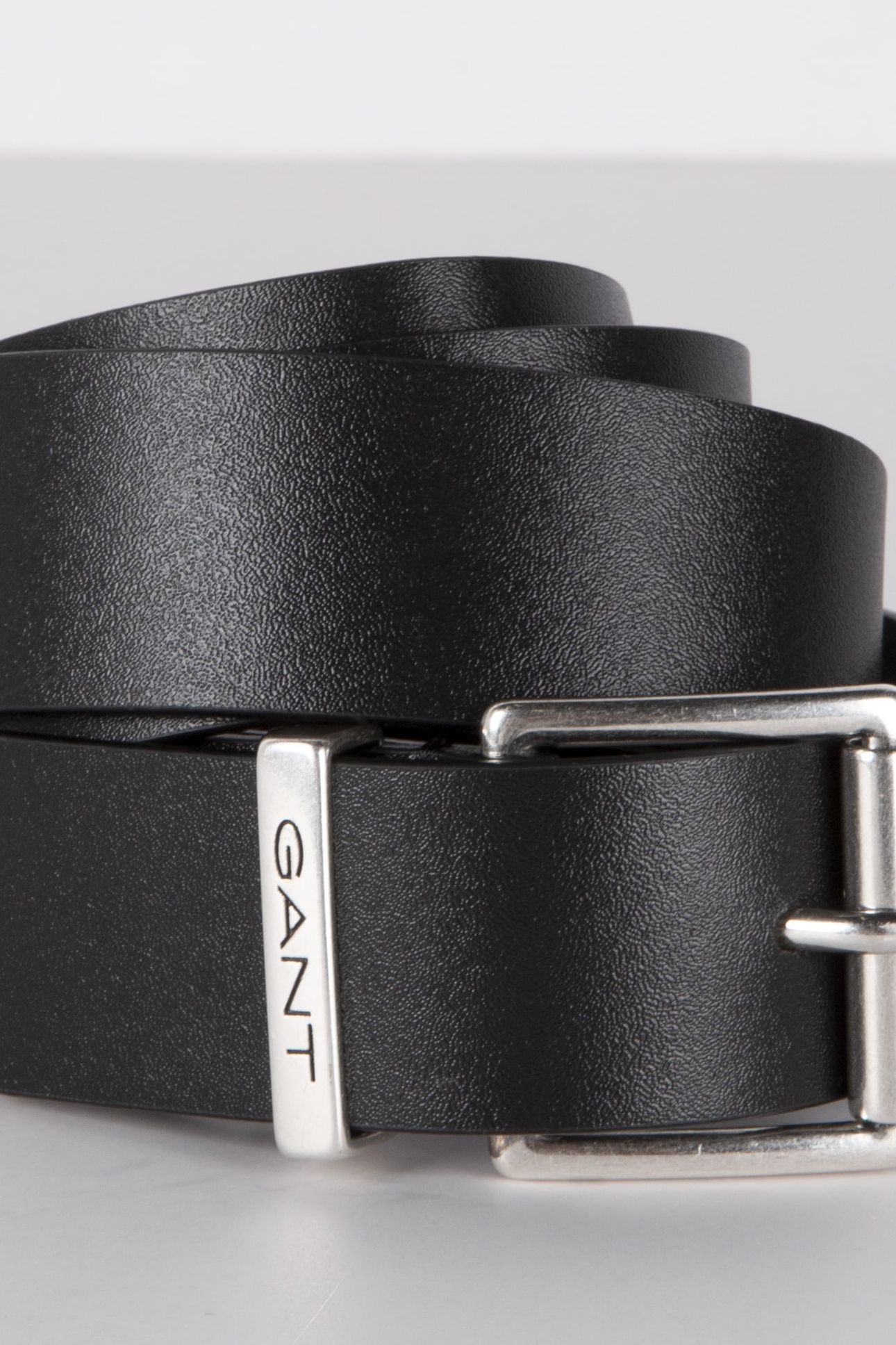 LOGO LEATHER BELT BLACK 5