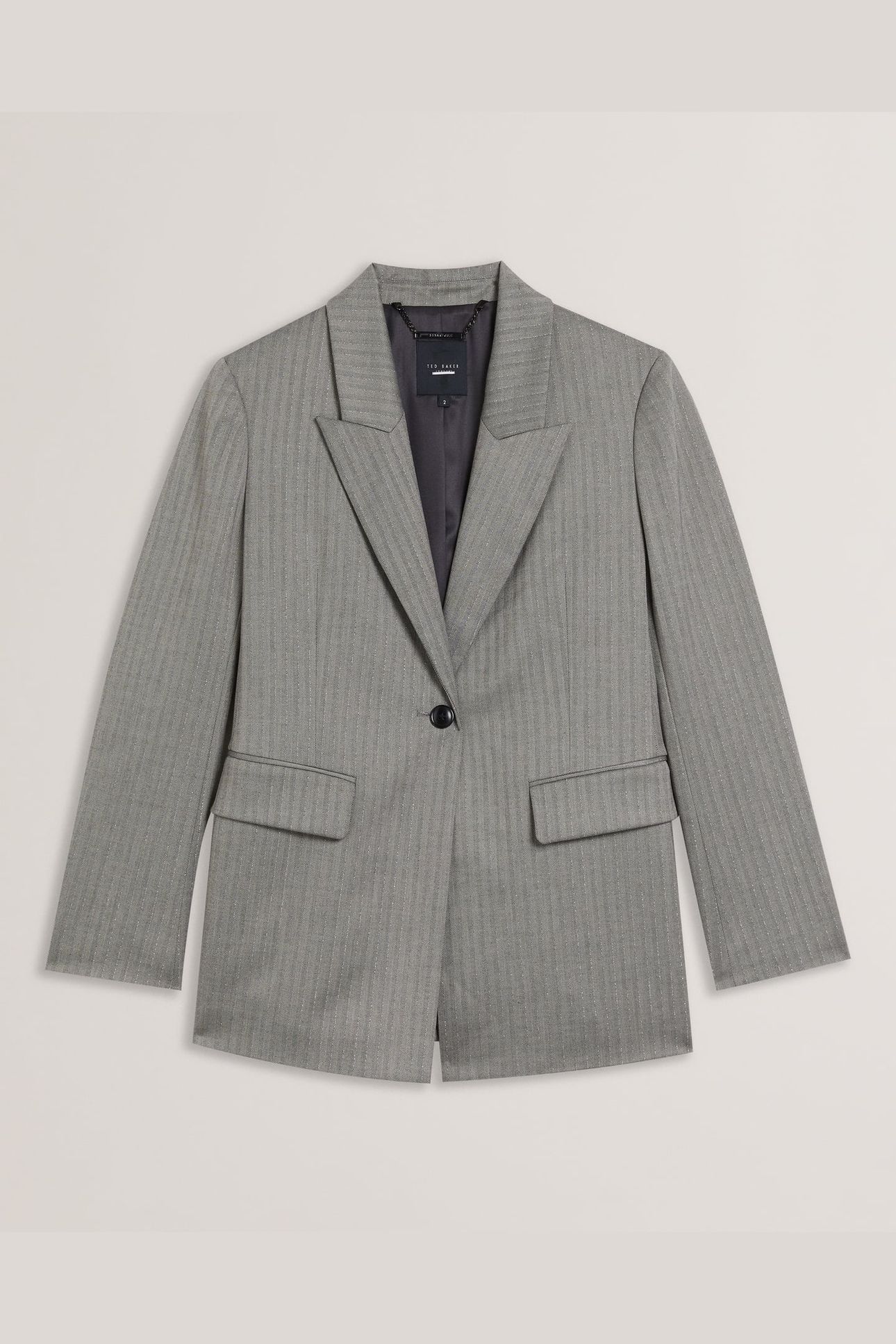 KOA PINSTRIPE SINGLE BREASTED TAILOR GREY 3