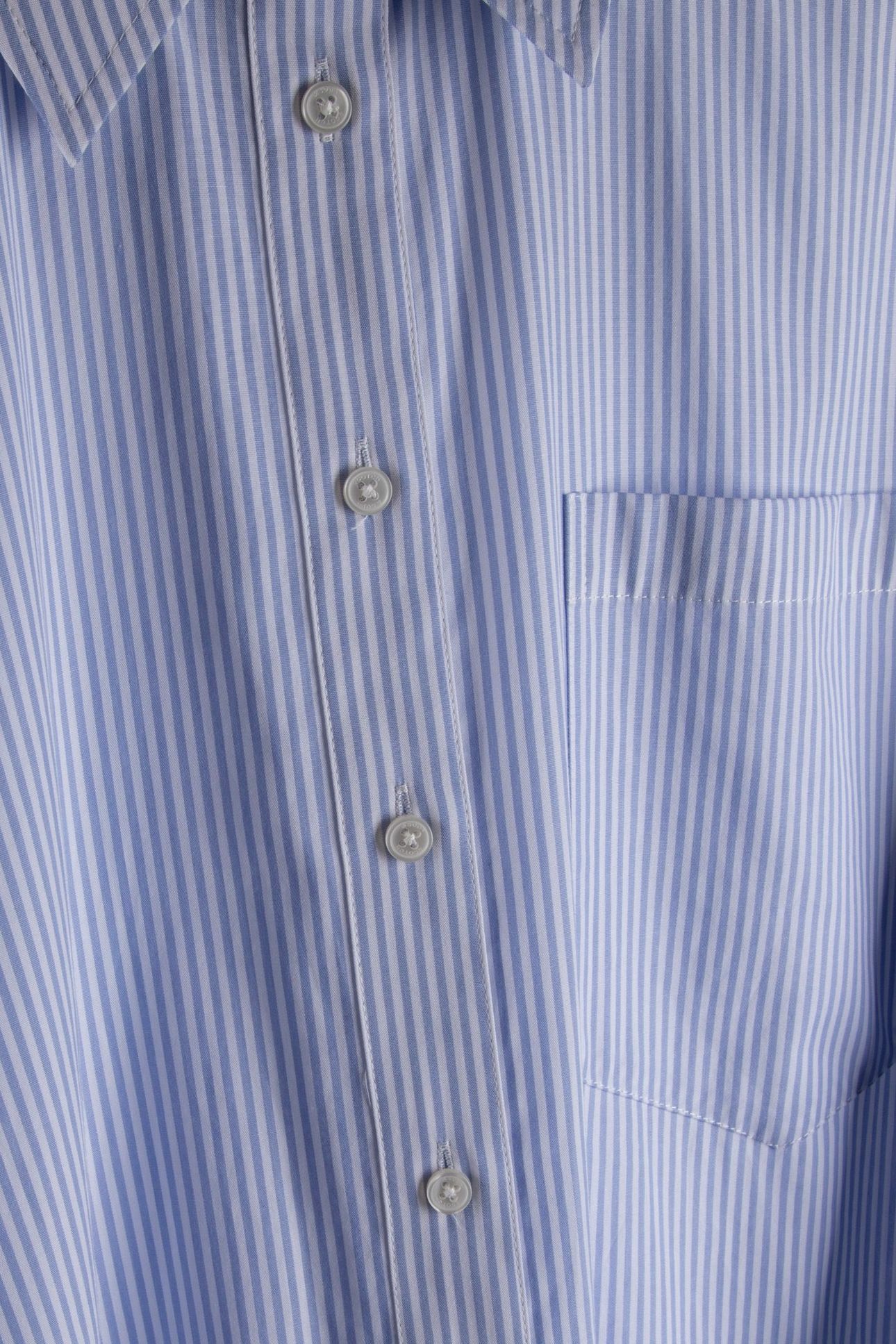 POPLIN SHIRT DRESS WHITE AND BLUE STRIPE 5