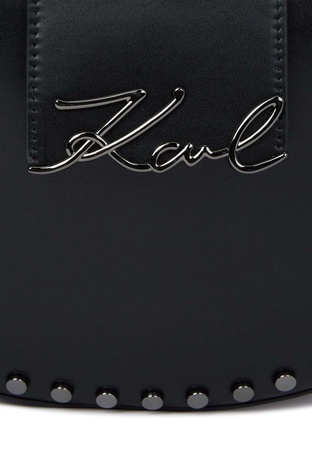 SIGNATURE HALFMOON STUDDED BAG BLACK EMBELLISHMENT 5