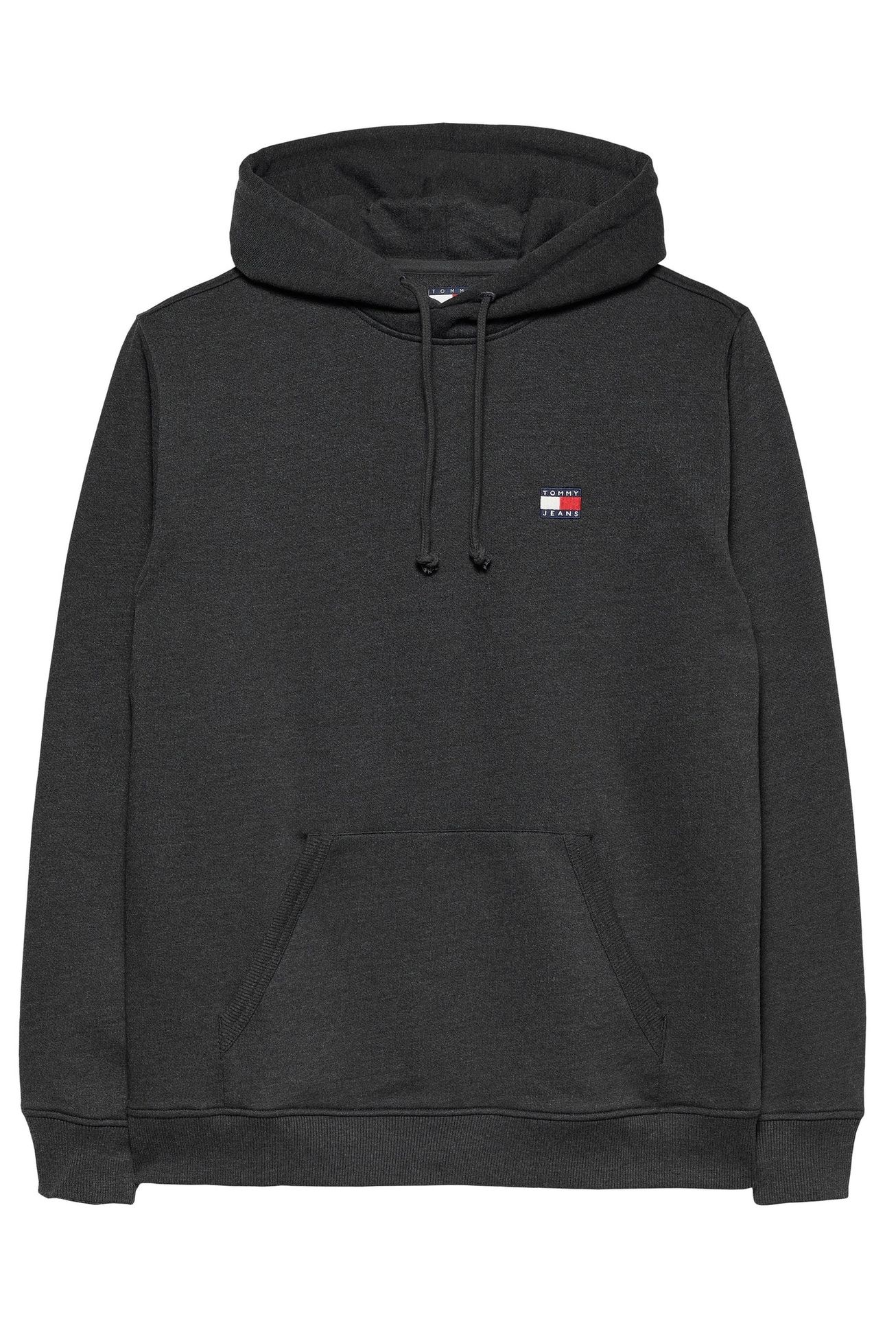 TJM REG BADGE HOODIE BLACK HEATHER 1