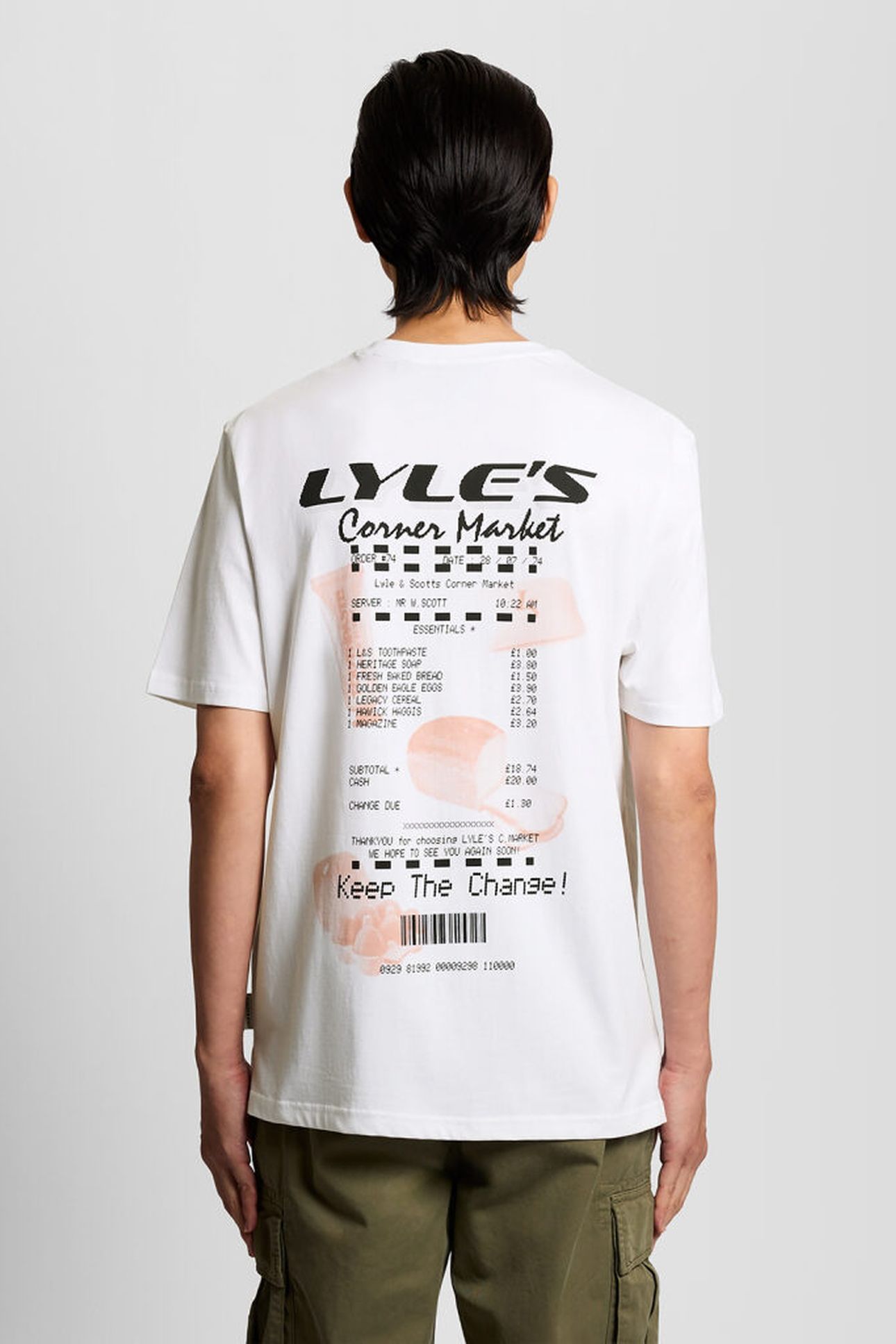 RECEIPT GRAPHIC T-SHIRT WHITE 2