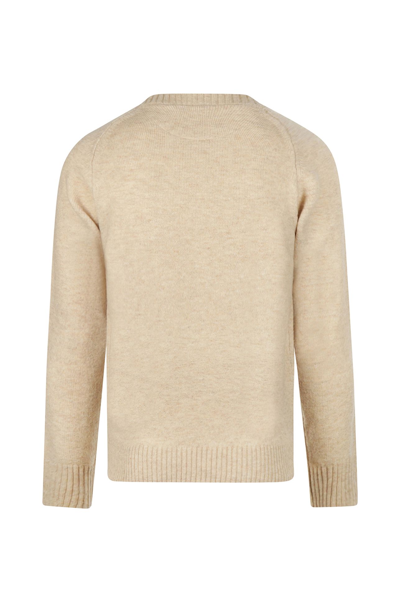 LAMBSWOOL CREW NECK SWEATER STONE 3