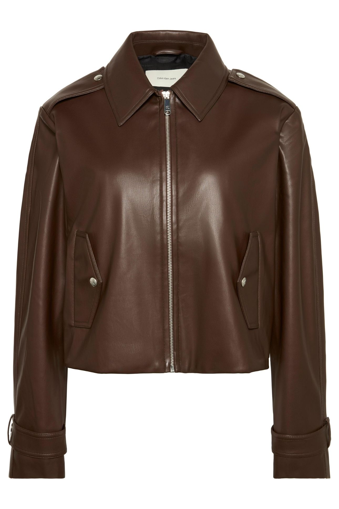 LEATHER MOTO JACKET RICH BROWN 1