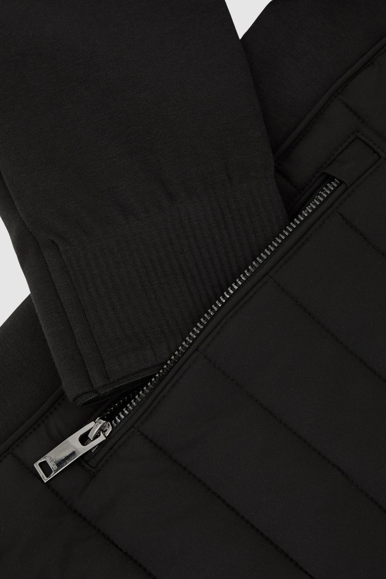LS HOODED ZIP THROUGH HYBRID JACKET BLACK 5