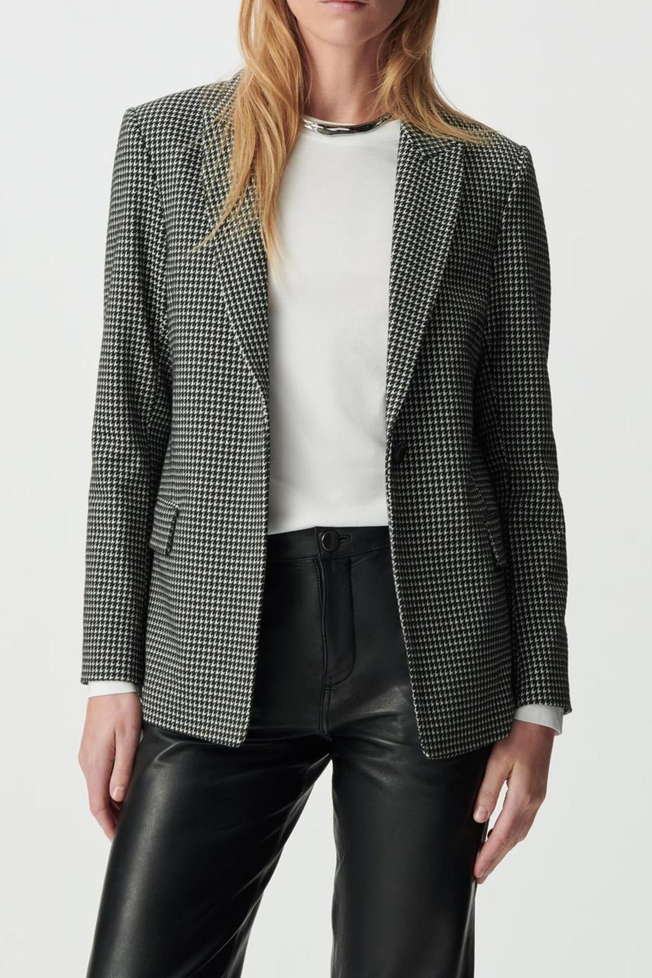BLACK HOUNDSTOOTH SUIT JACKET 1