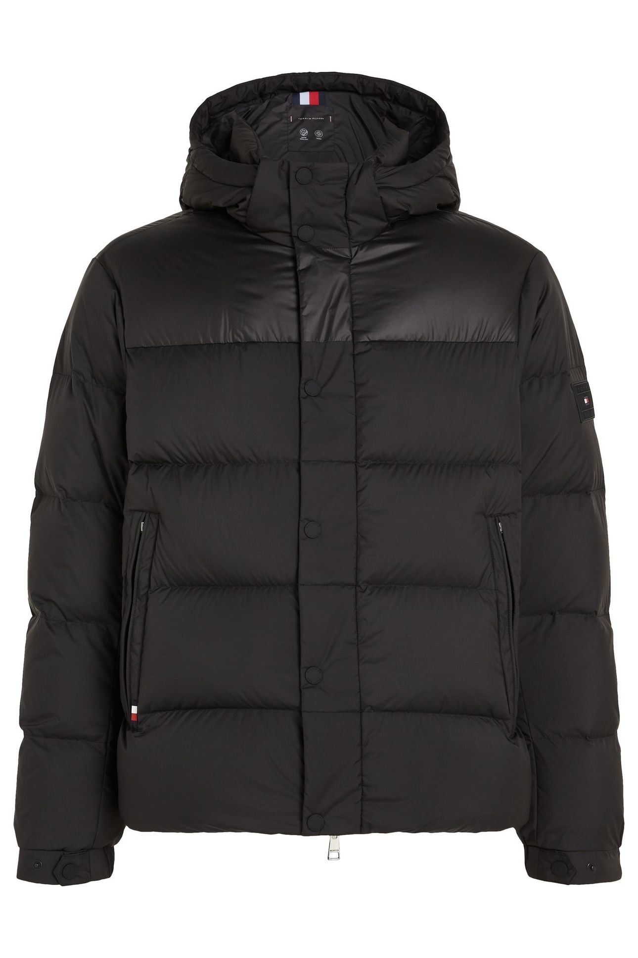 MIX DOWN HOODED PUFFER BLACK 1