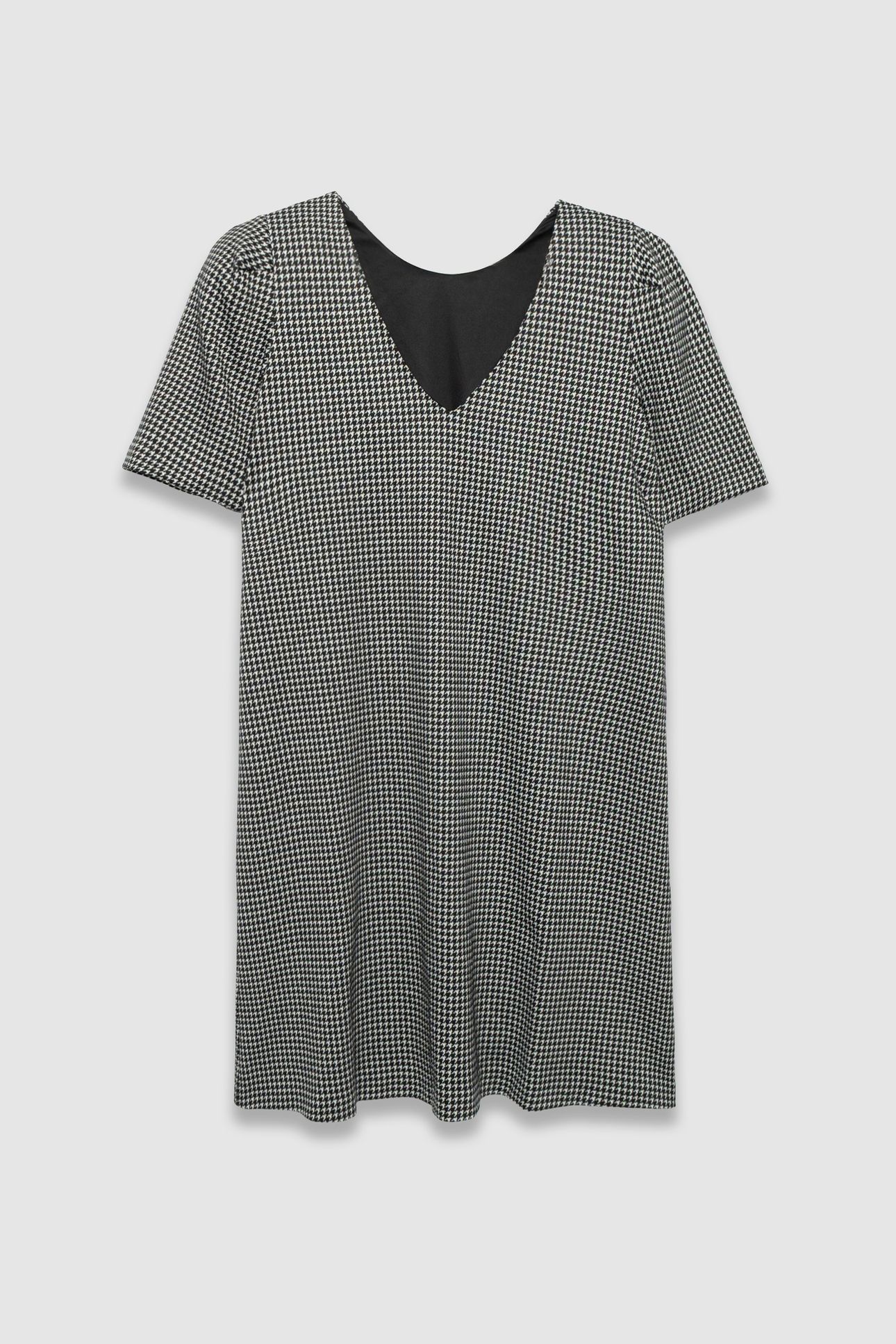 BLACK HOUNDSTOOTH BACK/FRONT REVERSIBLE DRESS 4