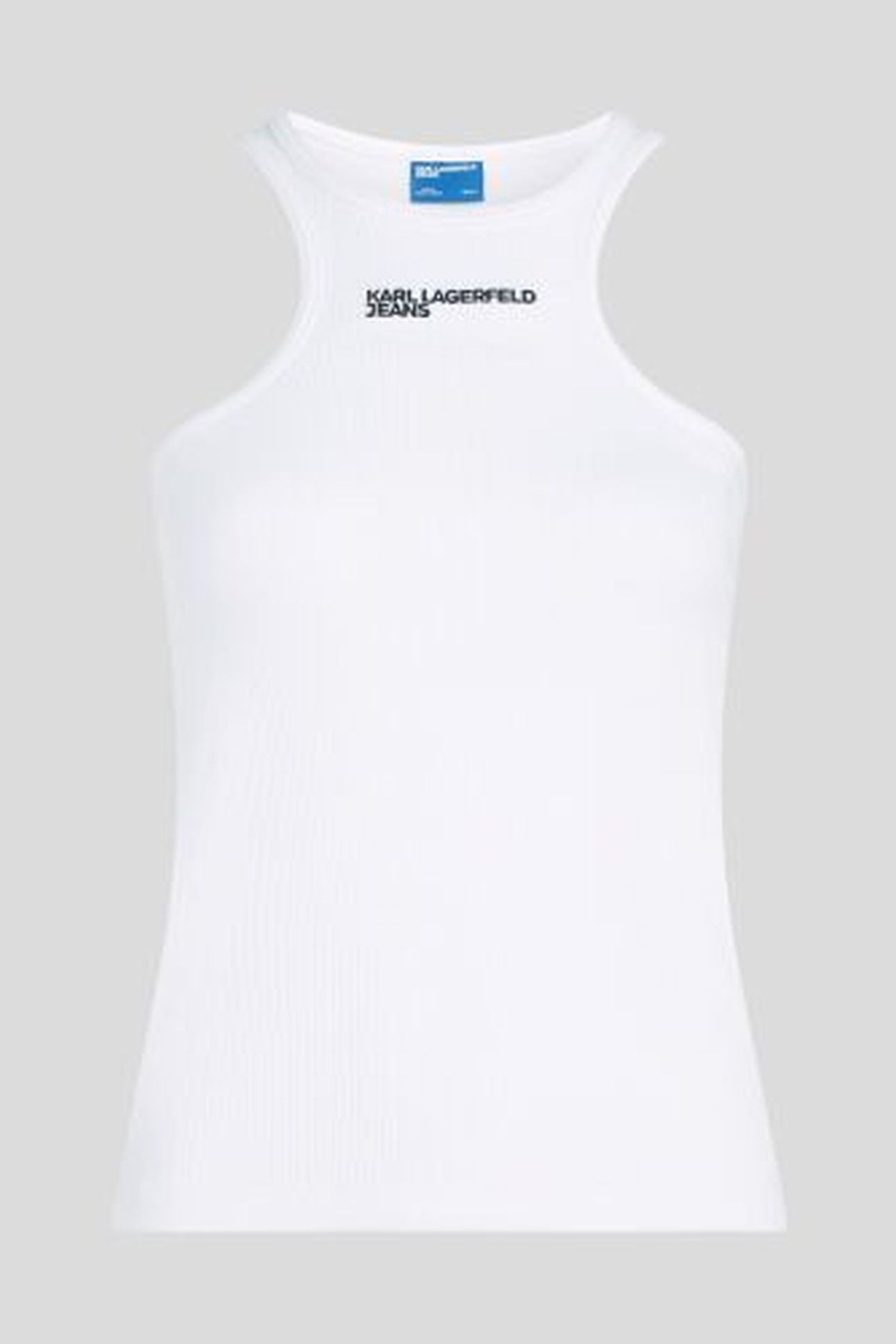KLJ RIBBED LOGO TANK WHITE 7