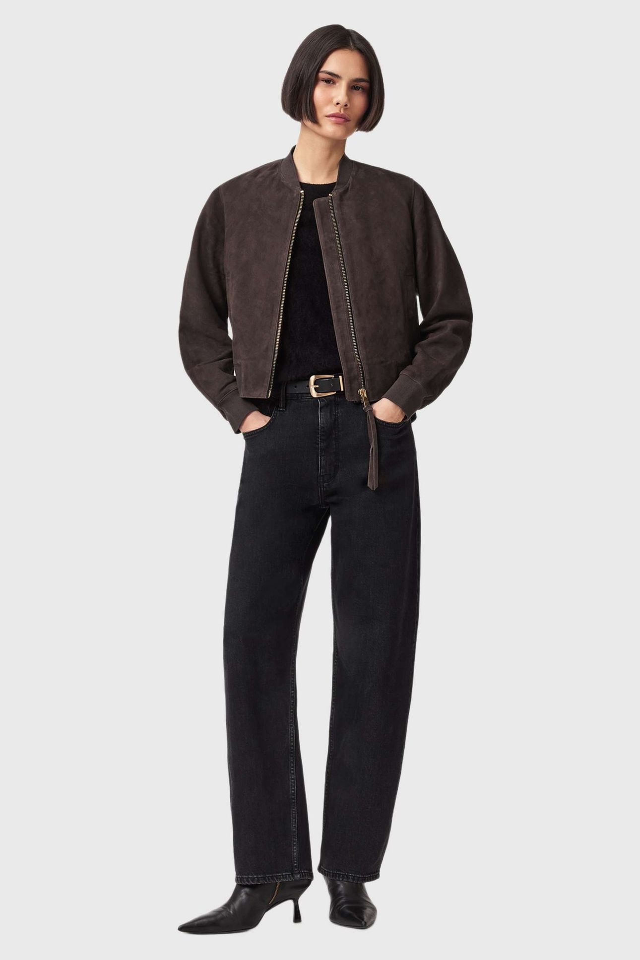 ORTEN SUEDE BOMBER BITTER BROWN 3