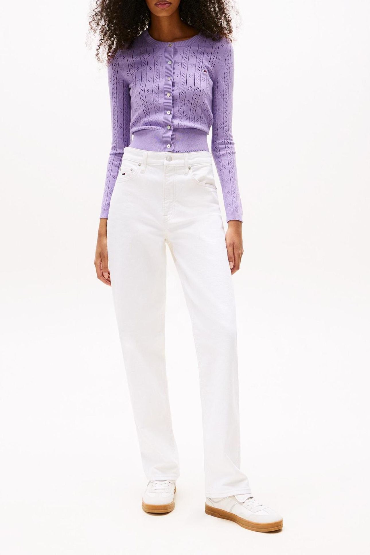 LAYLA HIGH RISE SLIM STRAIGHT BI DENIM WHITE 1