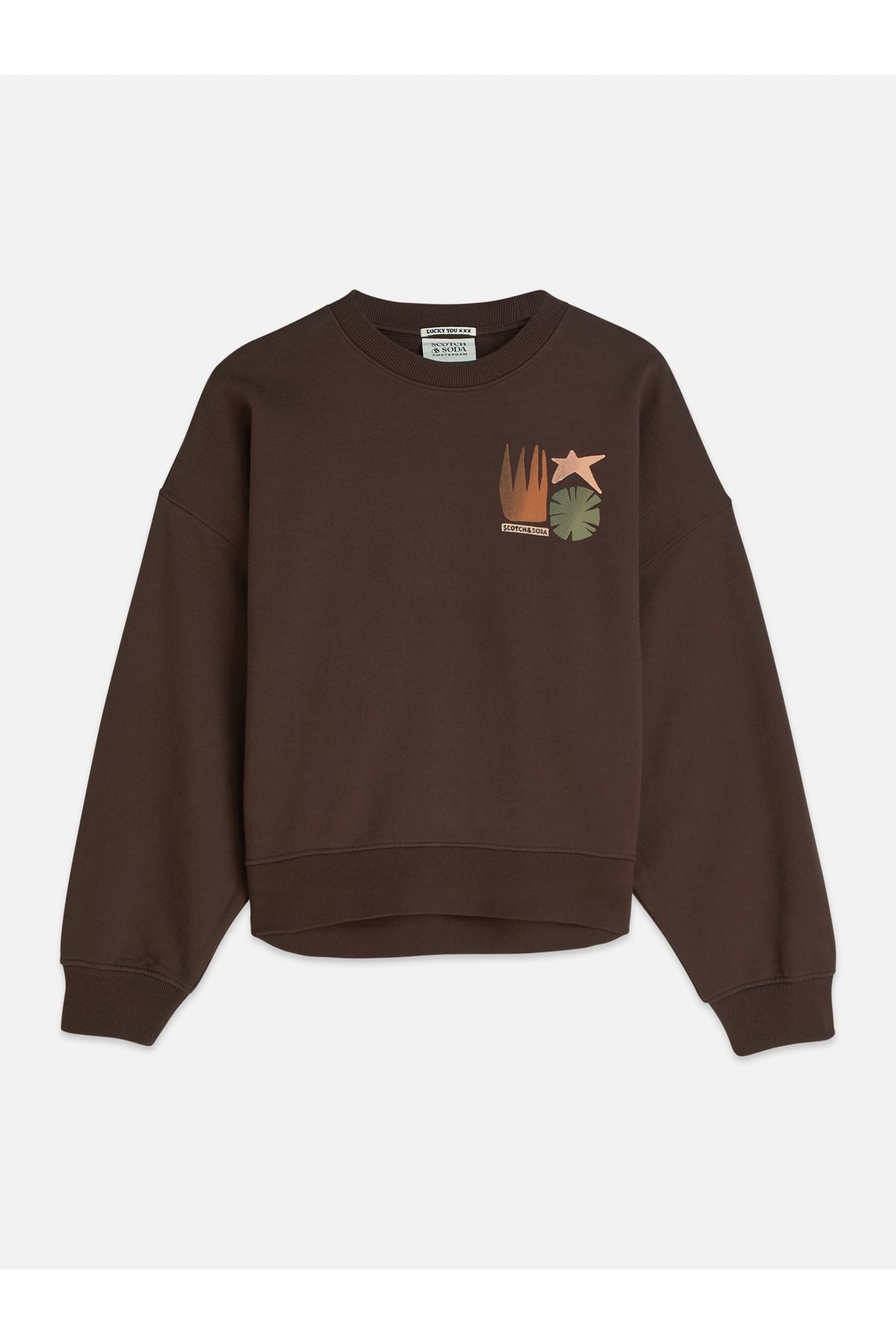 FRONT BACK ARTWORK OVERSIZED-FIT SWEATSHIRT HOT FUDGE 1