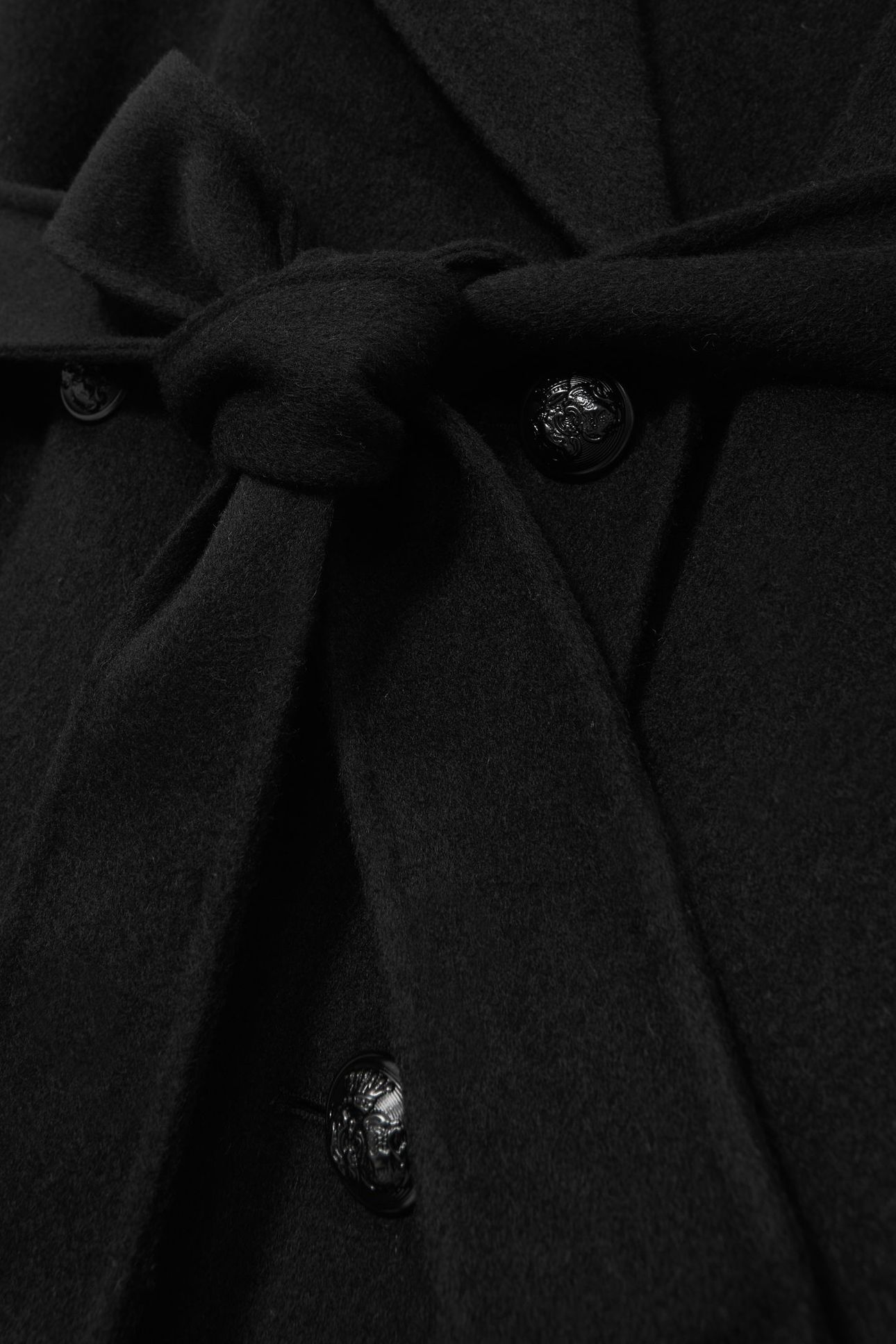 FAUX FUR COLLAR COAT BLACK 7