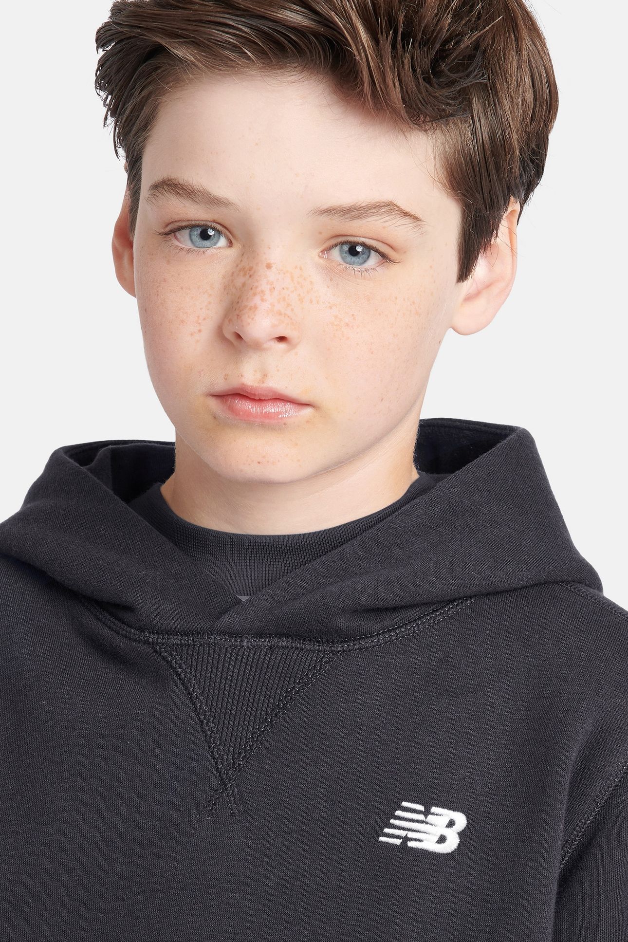 GRADE BOYS BRUSH BACK SMALL LOGO HOODIE BLACK 6