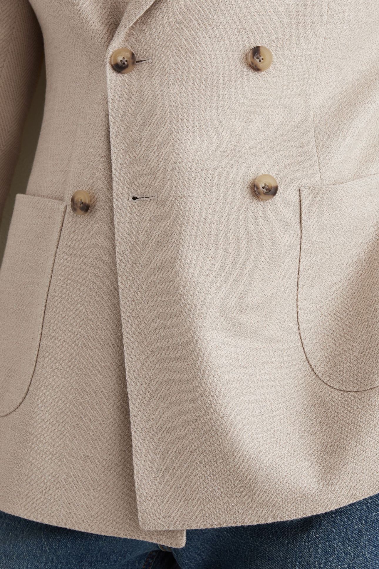 DB HERRINGBONE BLAZER STONE 5