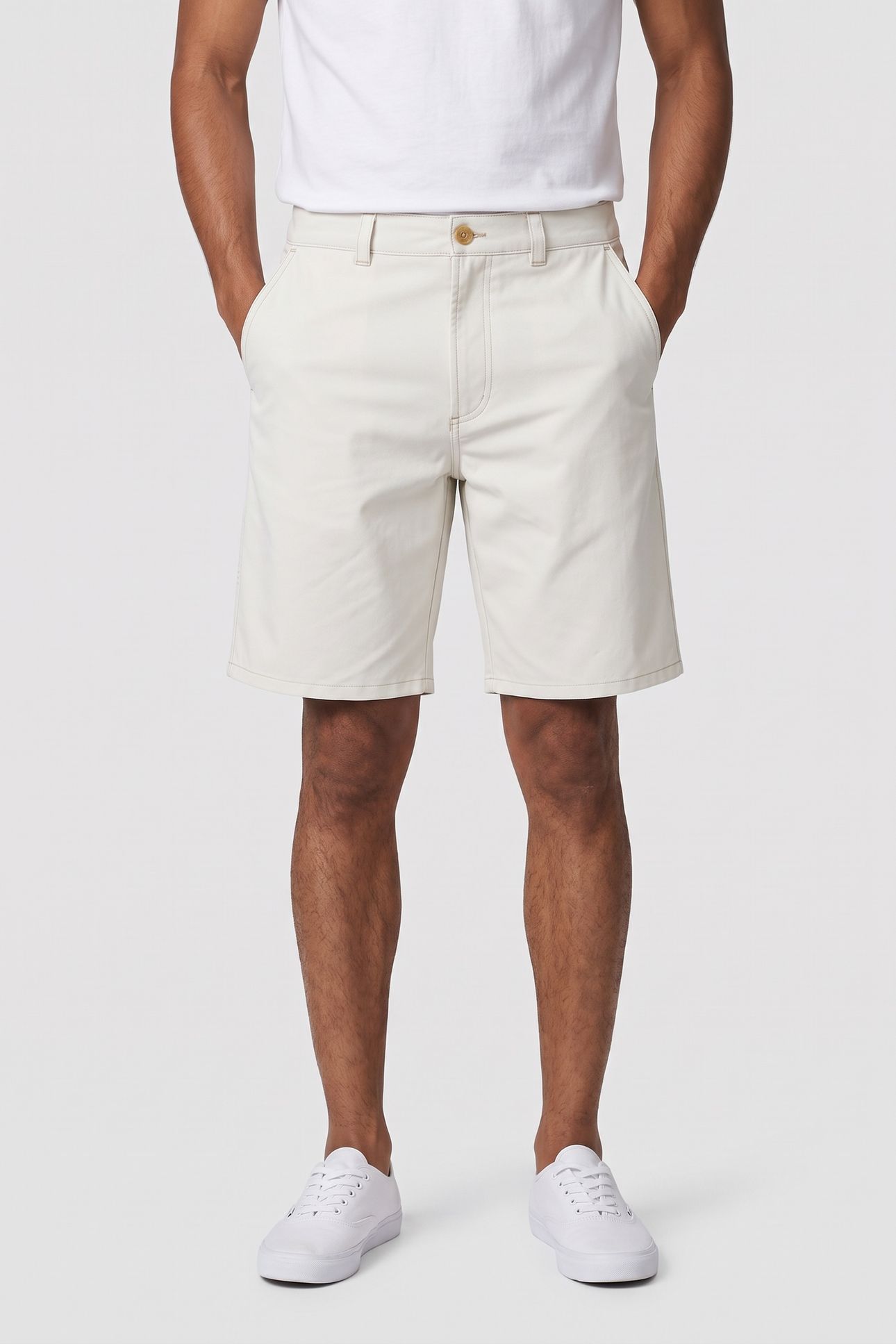 UNISEX BERMUDA SHORTS MOLESKIN CHALK 1