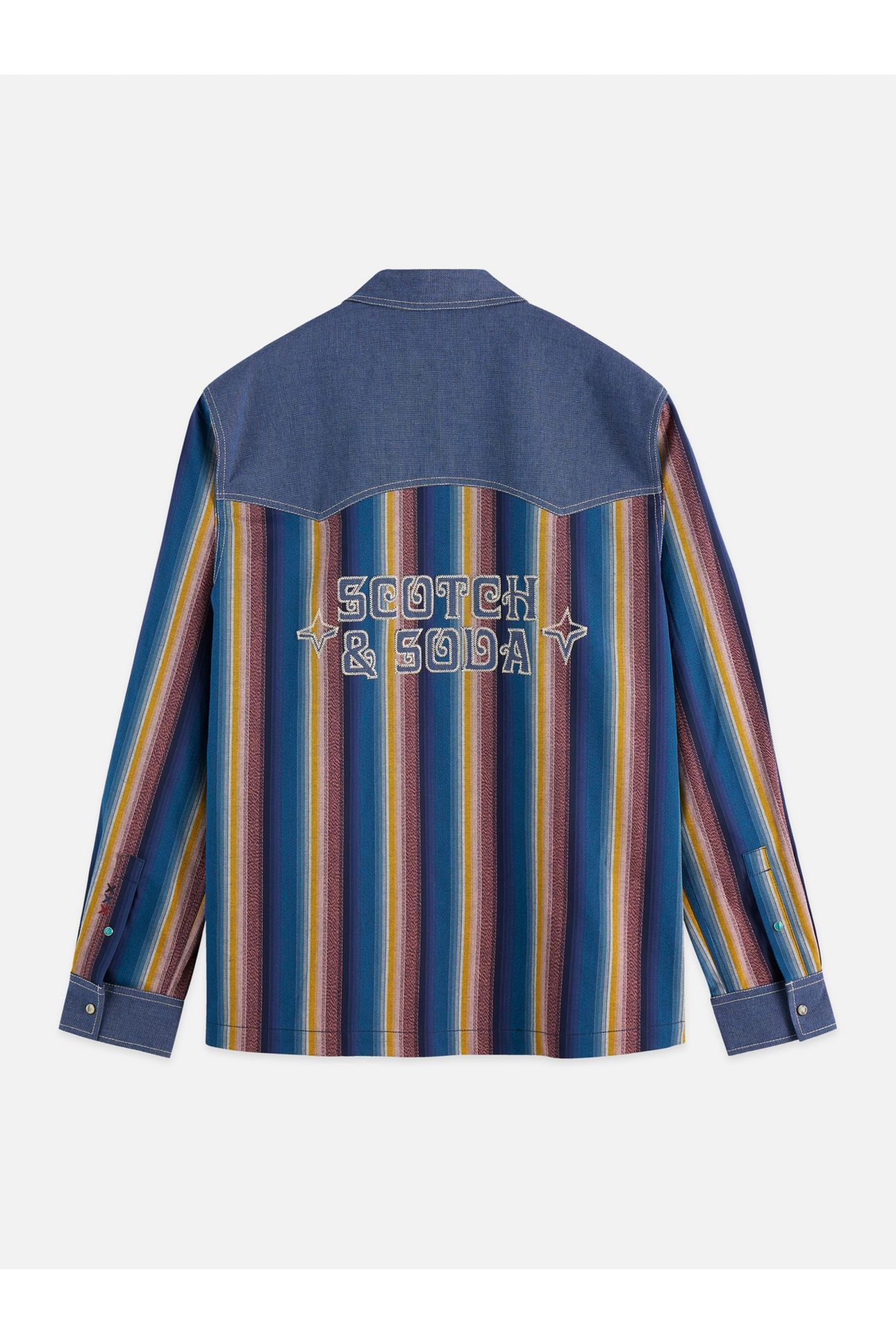 MULTICOLOR STRIPE WESTERN SHIRT NAVY 2