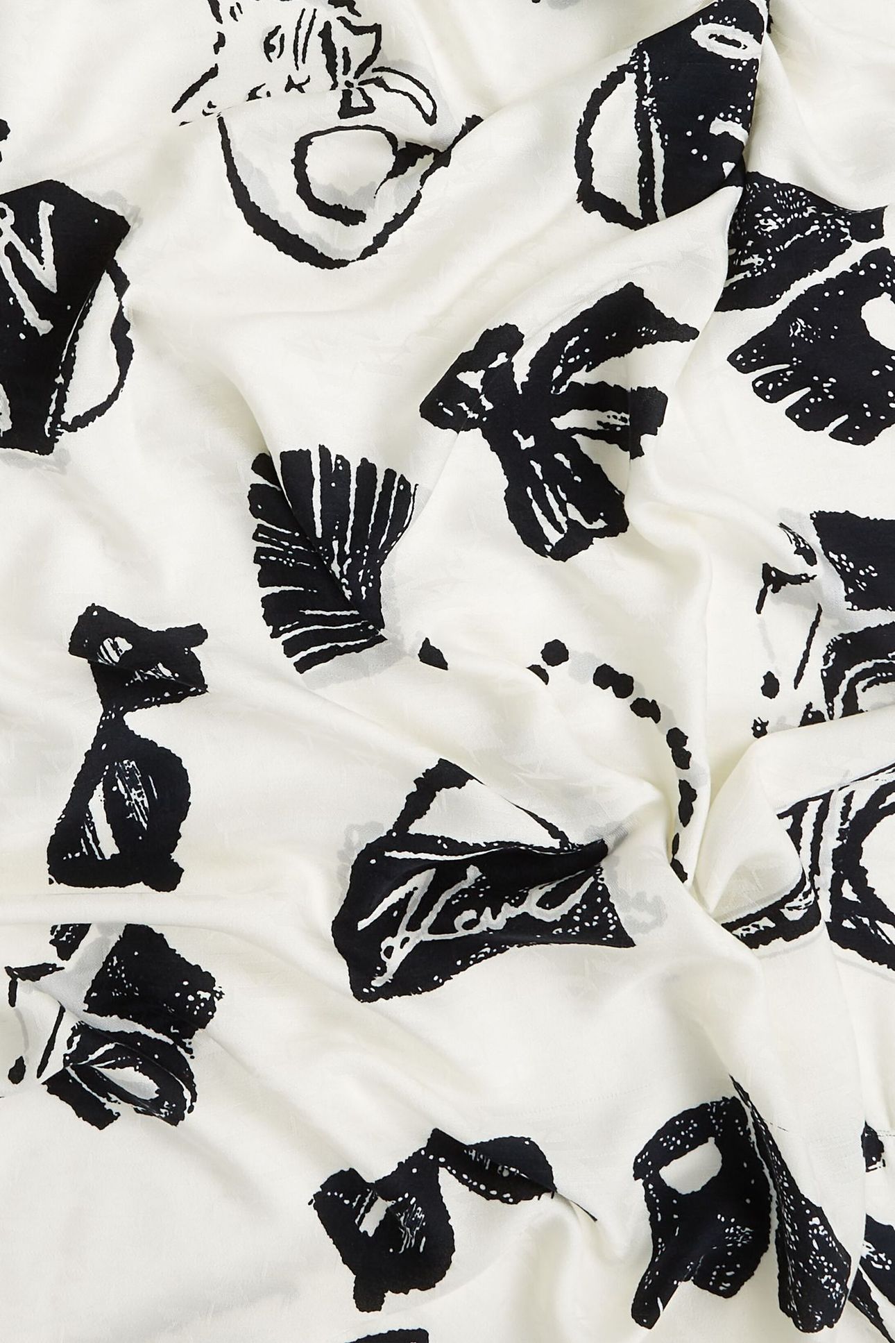 K/MONOGRAM JKRD BL/WH SCARF WHITE/BLACK 5