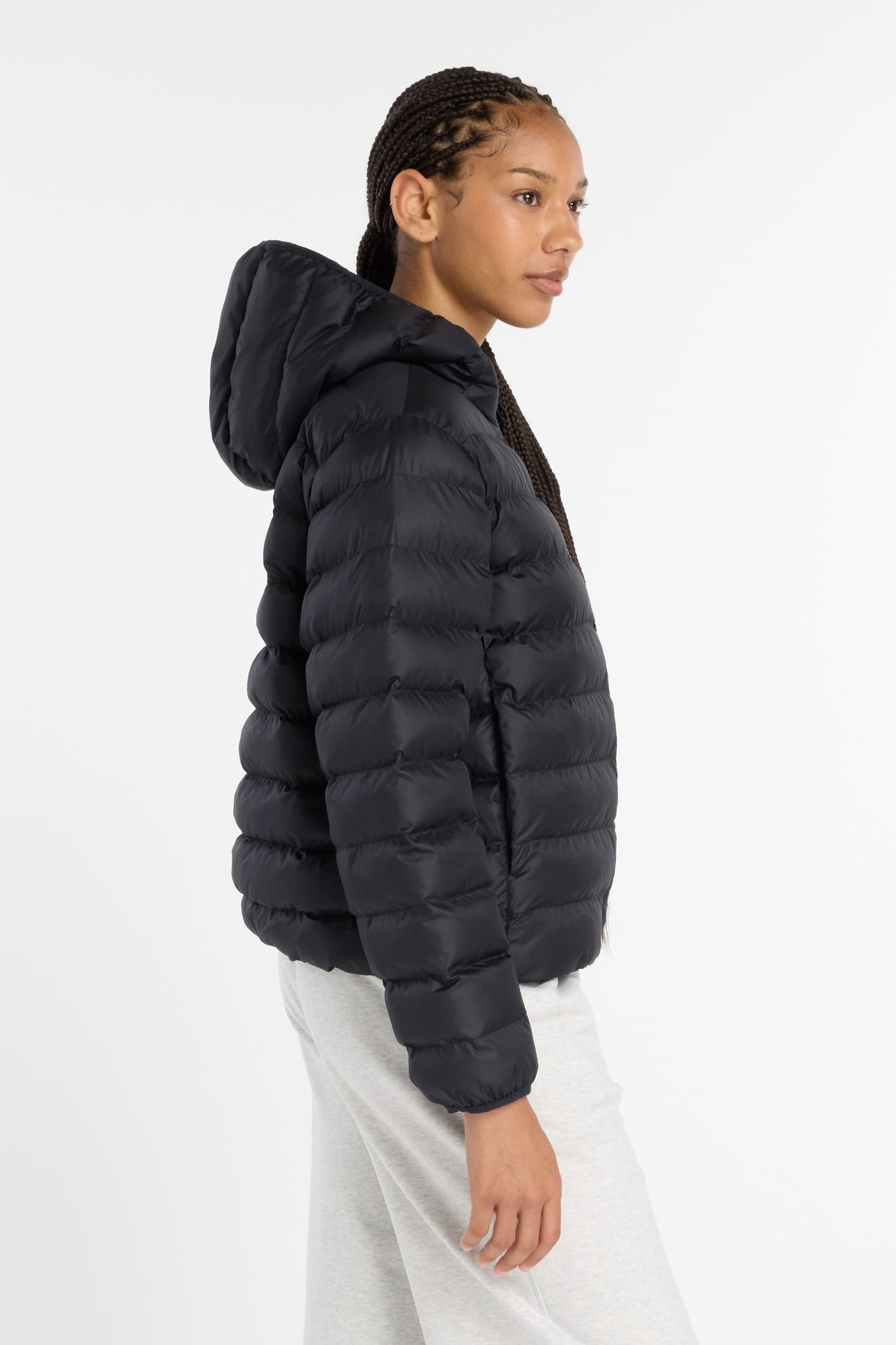 SPORT ESSENTIALS HOODED PUFFER BLACK 4